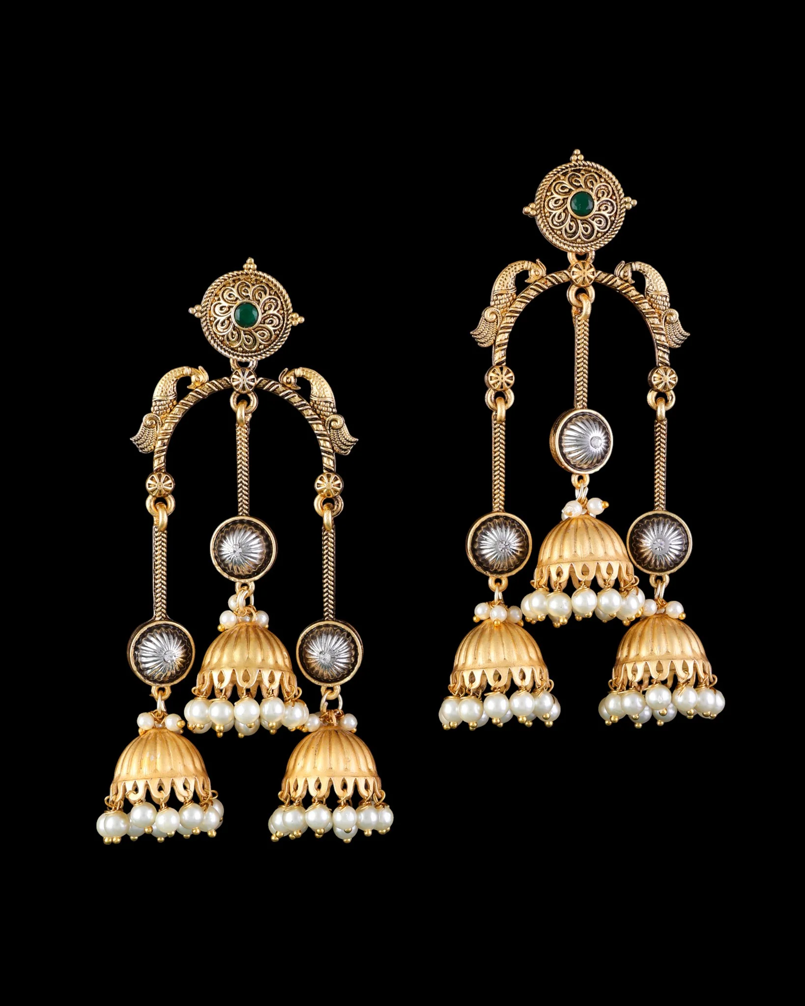 Aashi Designer Jhumka Earring Brass Lookalike - Image 3