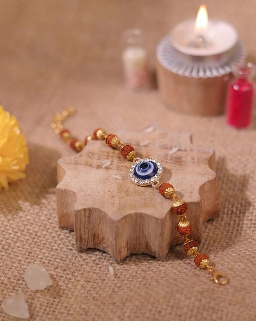 Advit Rudraksh Evil Eye Bracelet - Image 3