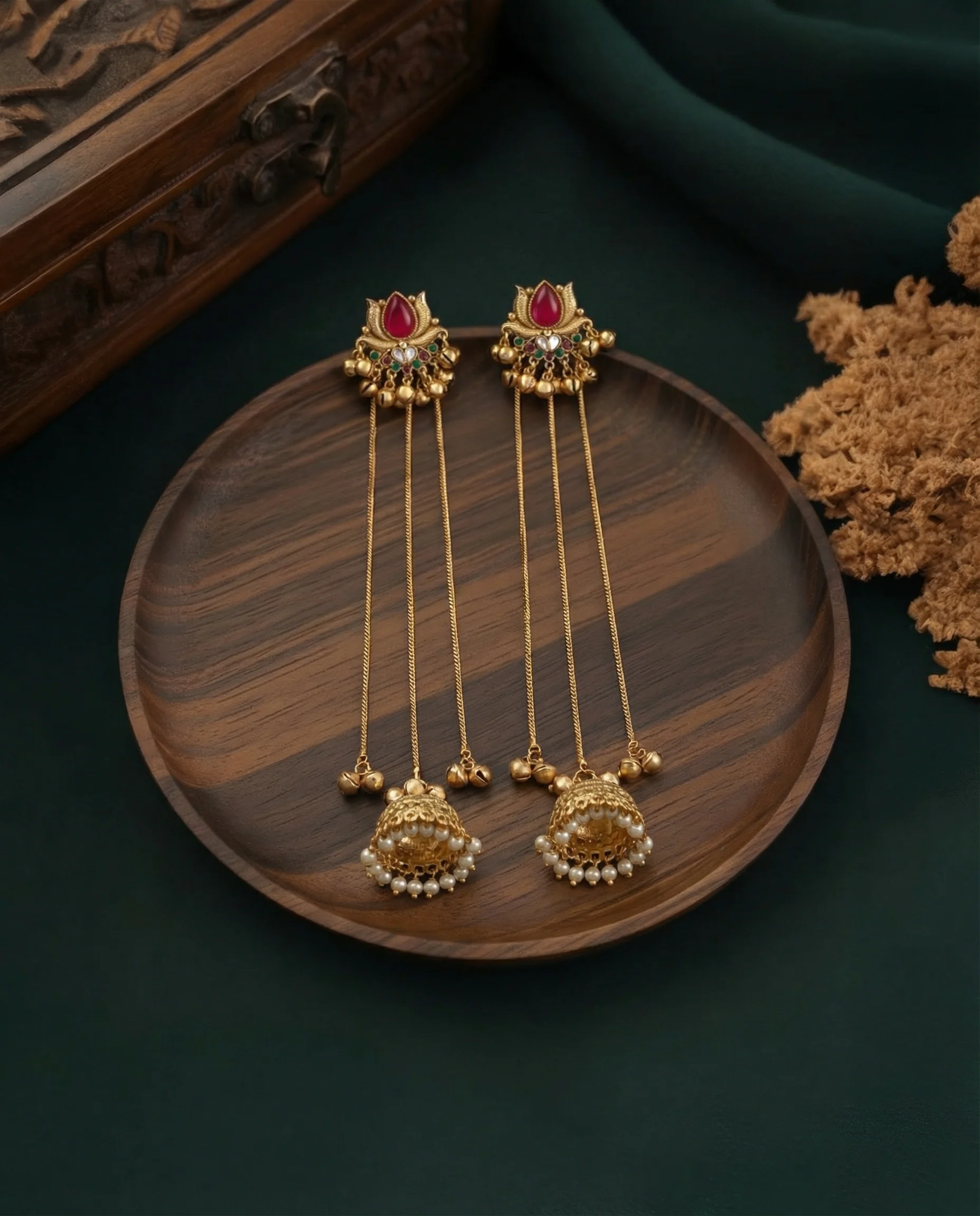 Afsheen Premium Kashmiri Brass Lookalike Earring - Image 2