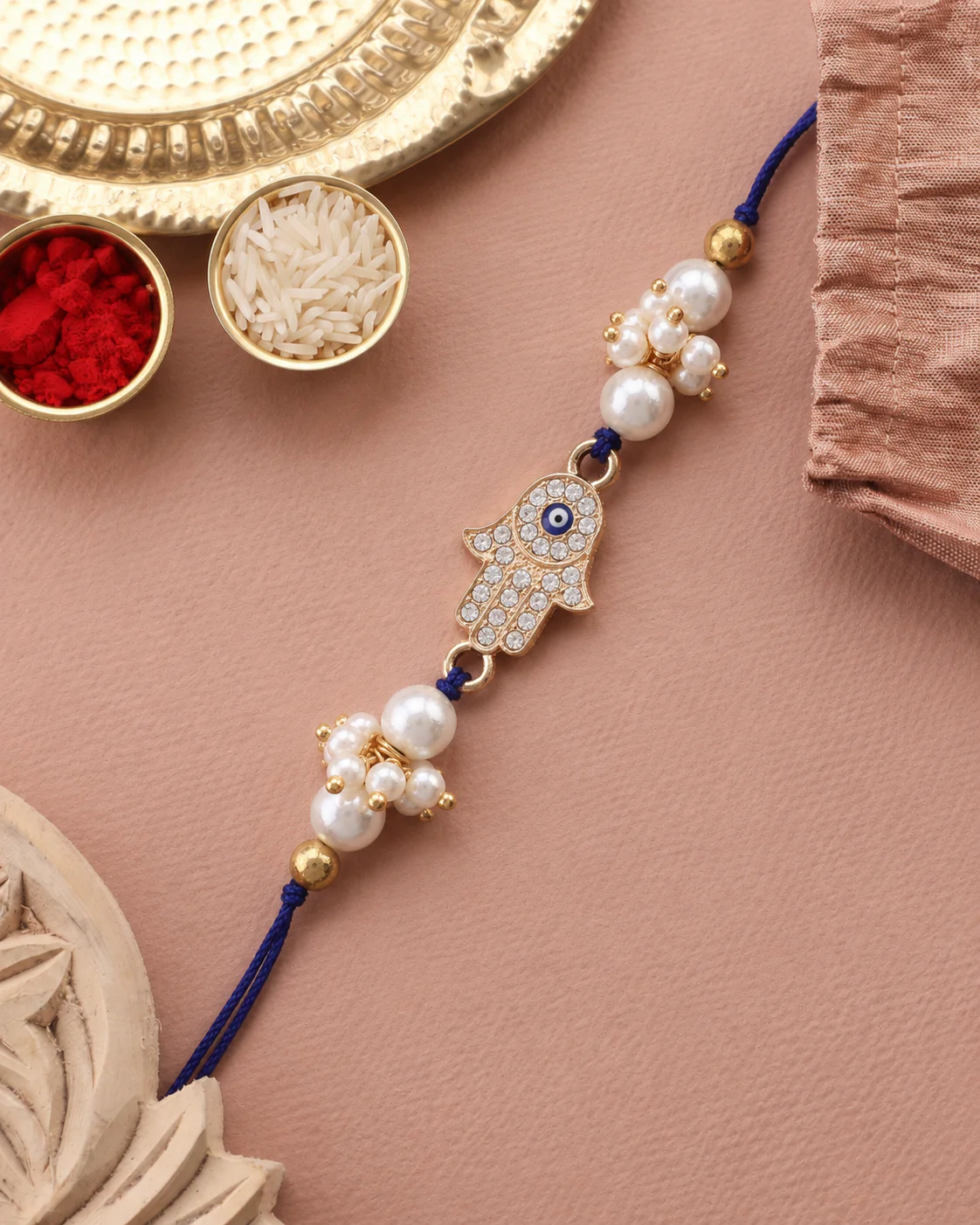 Mayan Evil Eye Rakhi with Card | Tilak Set Included - Image 2