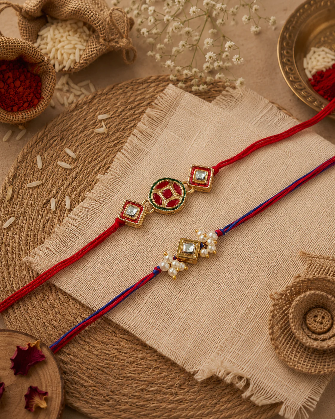 Pack of 2 Arin-Ved Rakhi Set | Tilak Set Included - Image 3