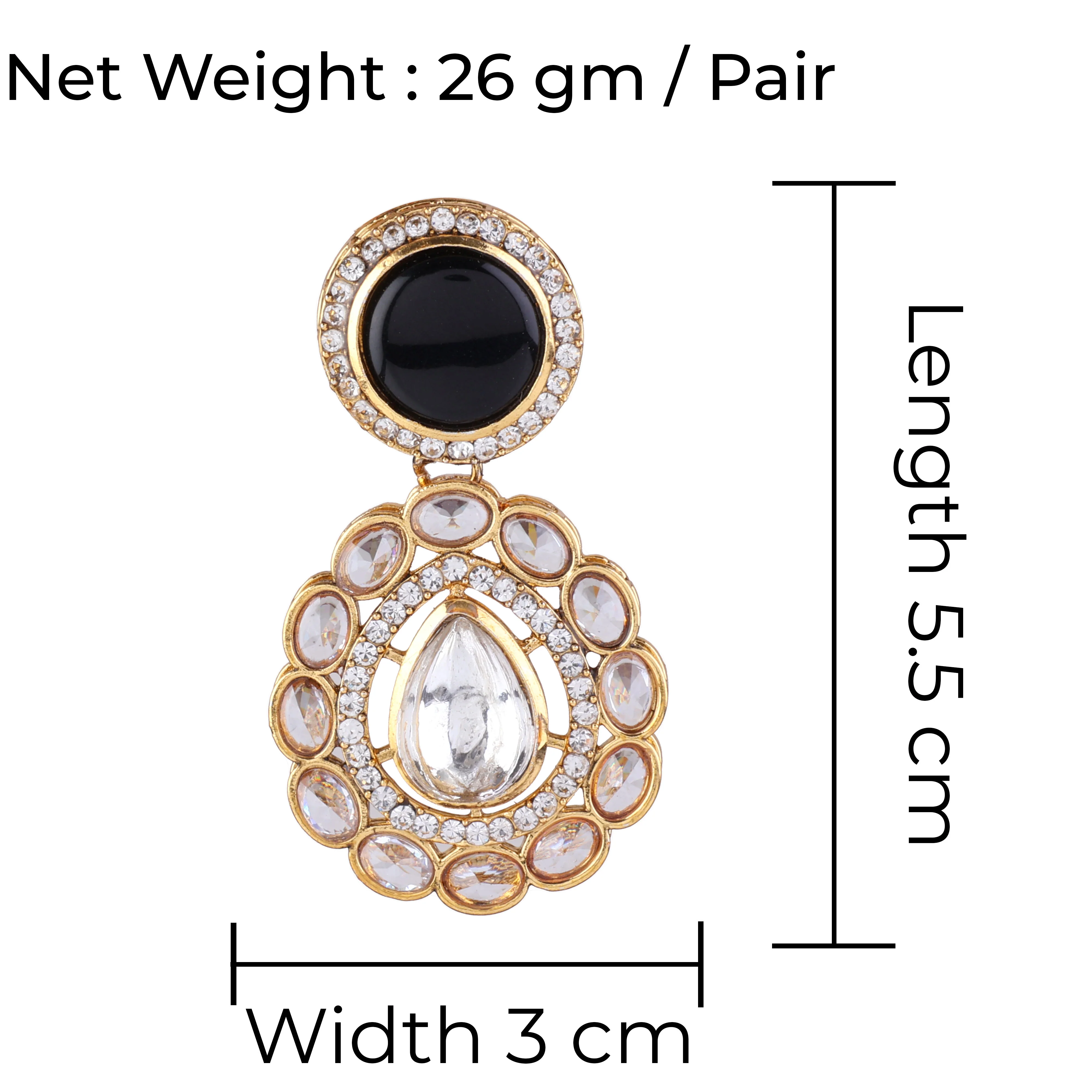 Black Oshini Designer Earring - Image 3