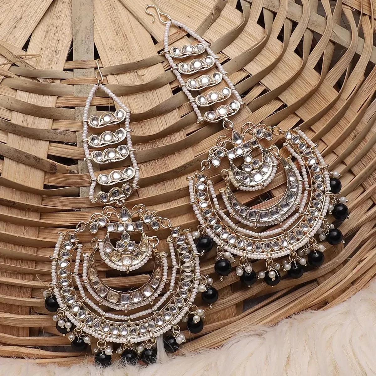 Black Rashmi Chandbali - Image 3