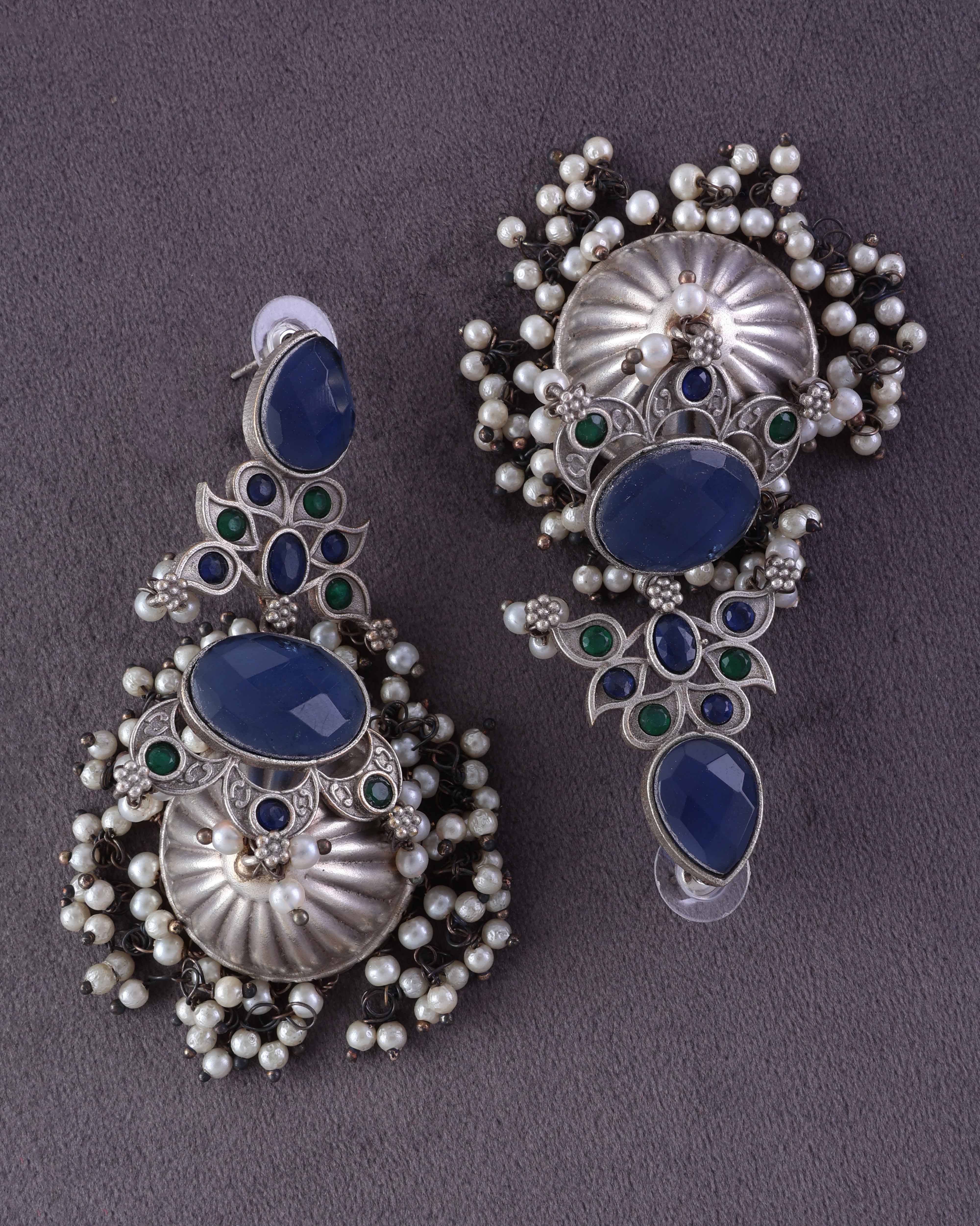 Blue Gulnoor Jhumki - Image 3