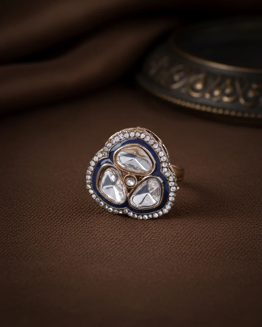 Blue Suryansh Meenakari Ring - Image 4