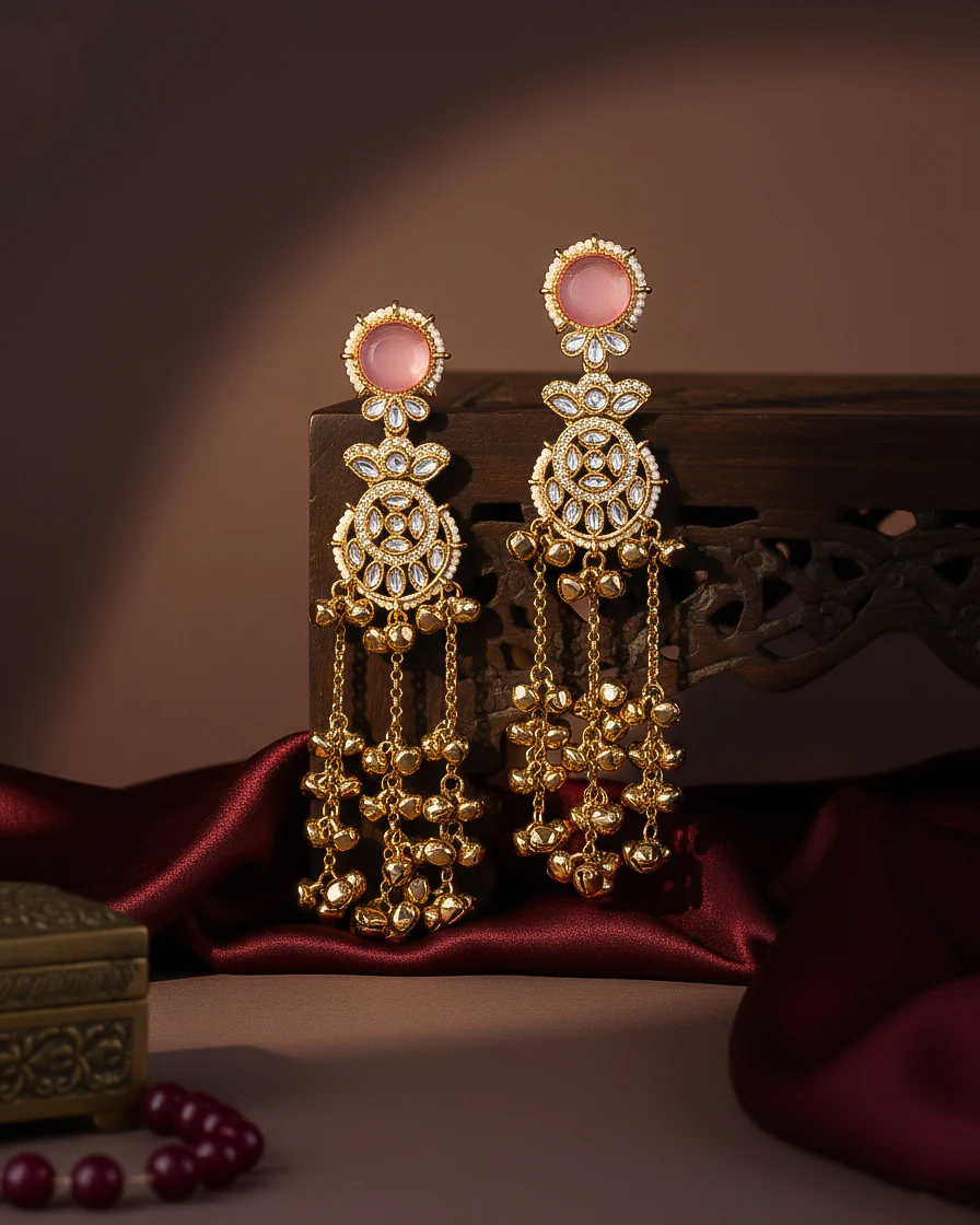 Blush Isharv Kashmiri Look Ghunghru Earring - Image 2