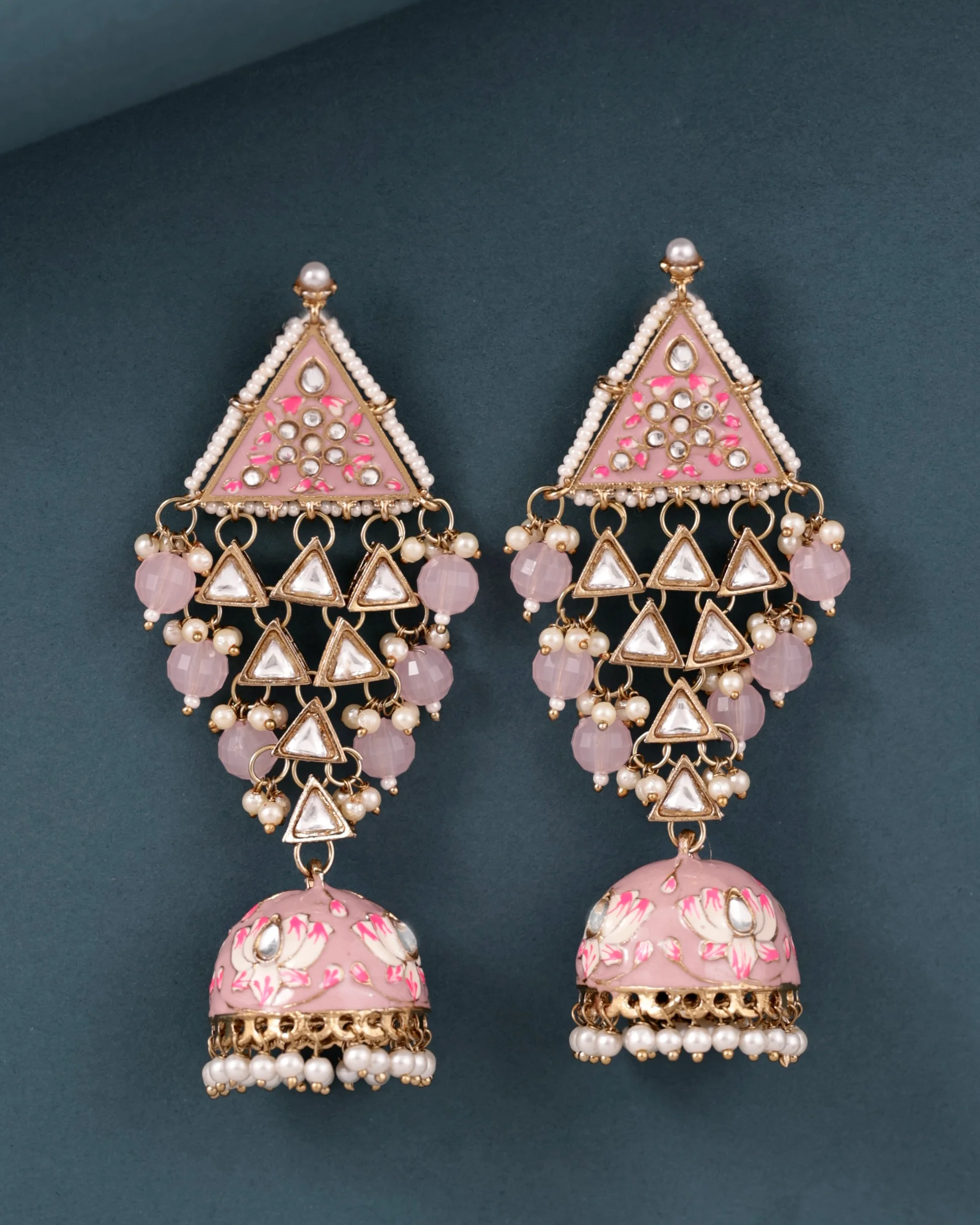 Blush Tisha Meenakari Jhumka - Image 3