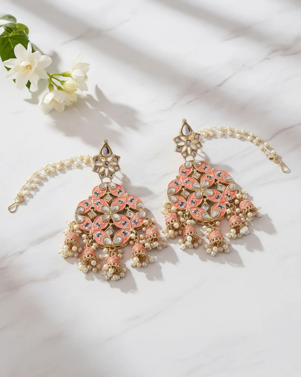 Coral Nyasa Designer Earring with Sahara - Image 5