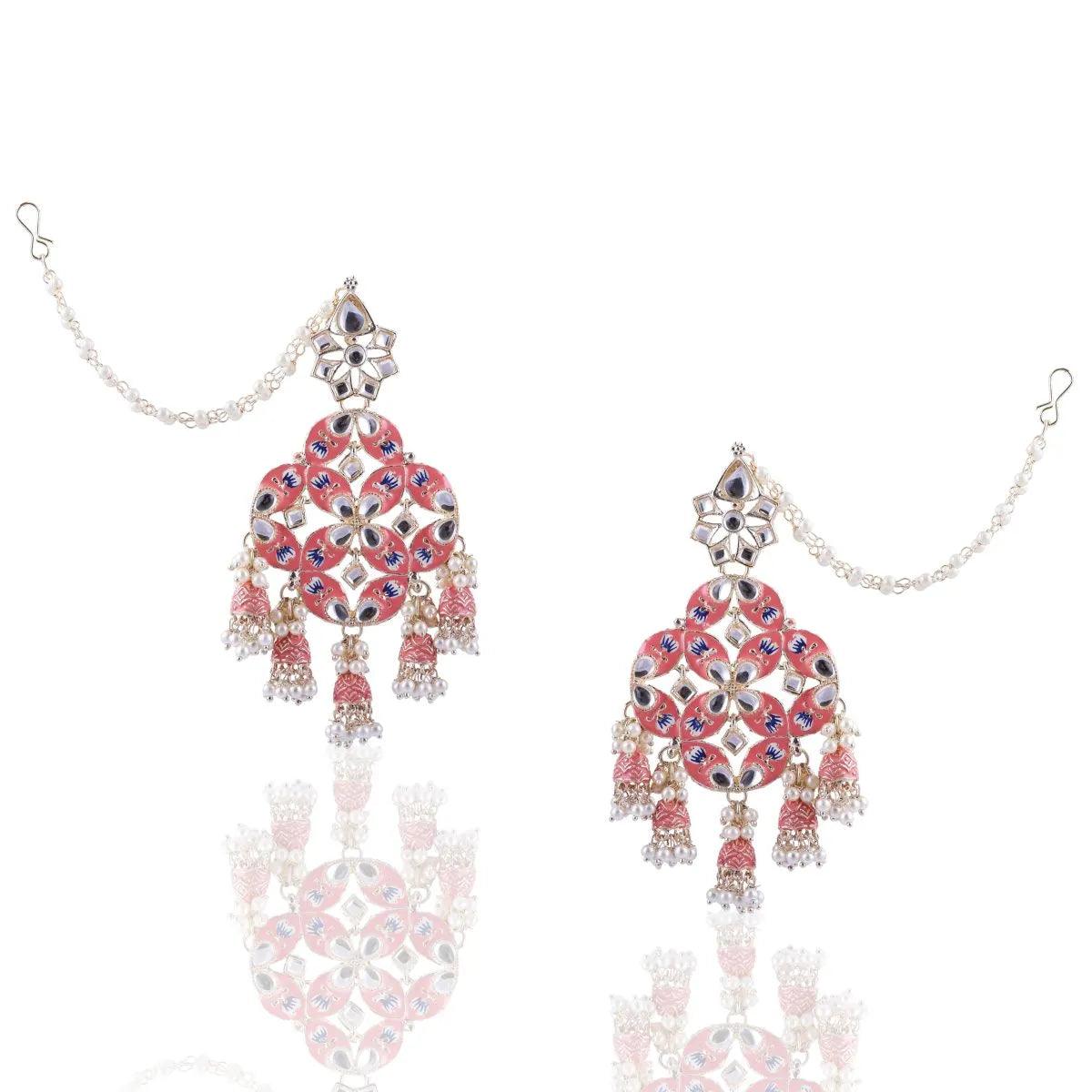 Coral Nyasa Designer Earring with Sahara - Image 7