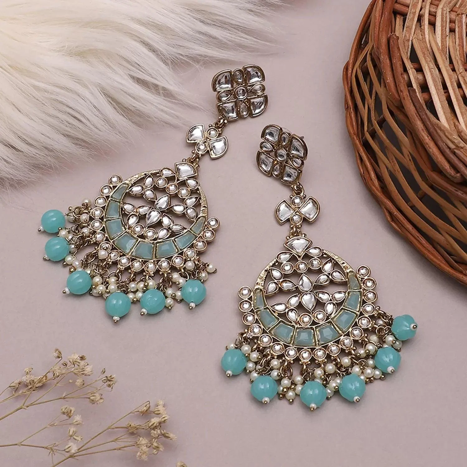 Turquoise Isha Chandbali - Image 3