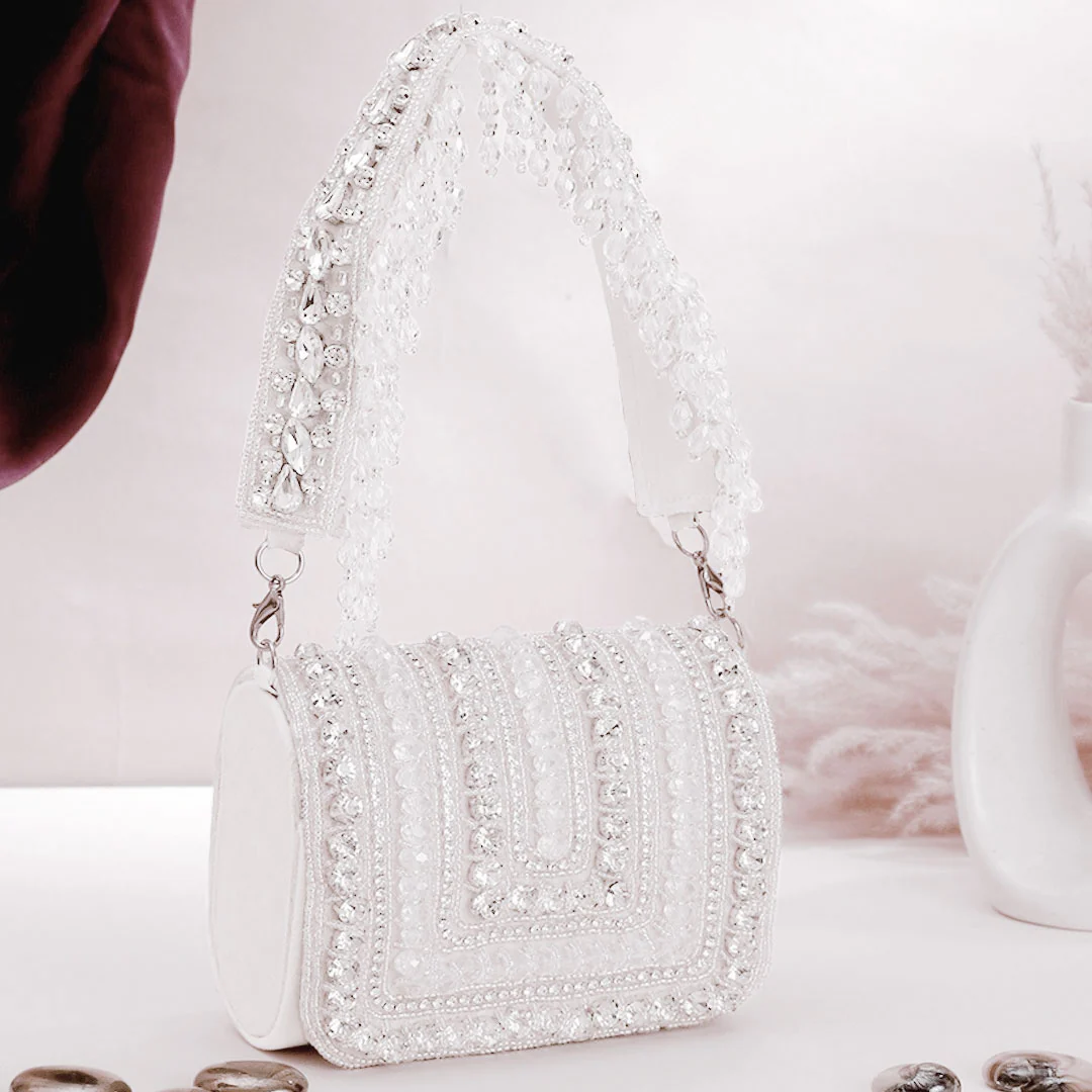 Diana Rhinestone Flap Clutch - Image 11