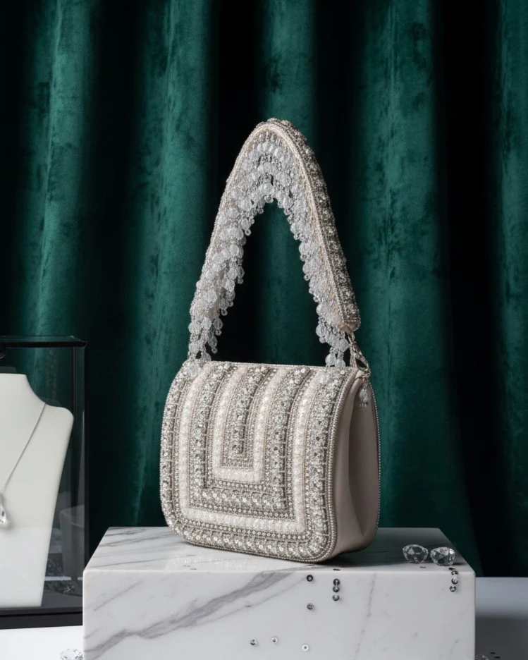 Diana Rhinestone Flap Clutch - Image 3