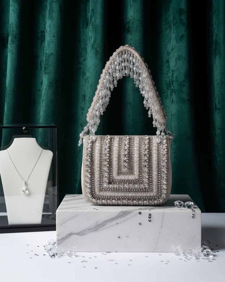 Diana Rhinestone Flap Clutch - Image 8