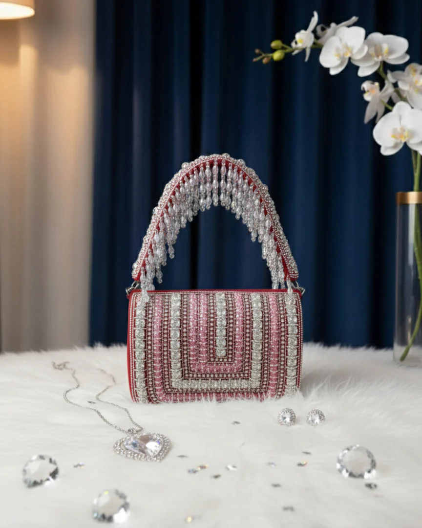 Diana Rhinestone Flap Clutch - Image 9