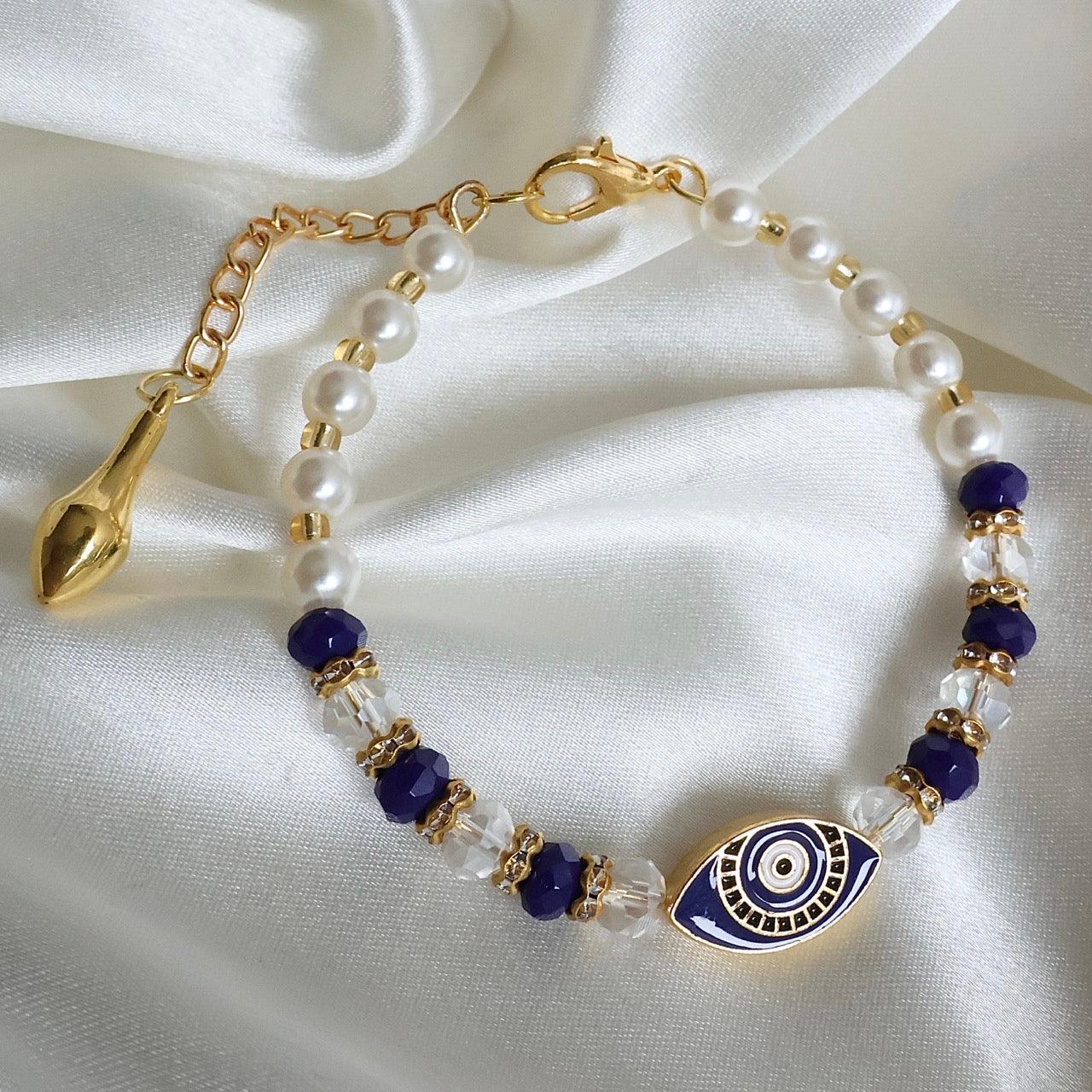 Evil Eye Pearl Bracelet - Image 4