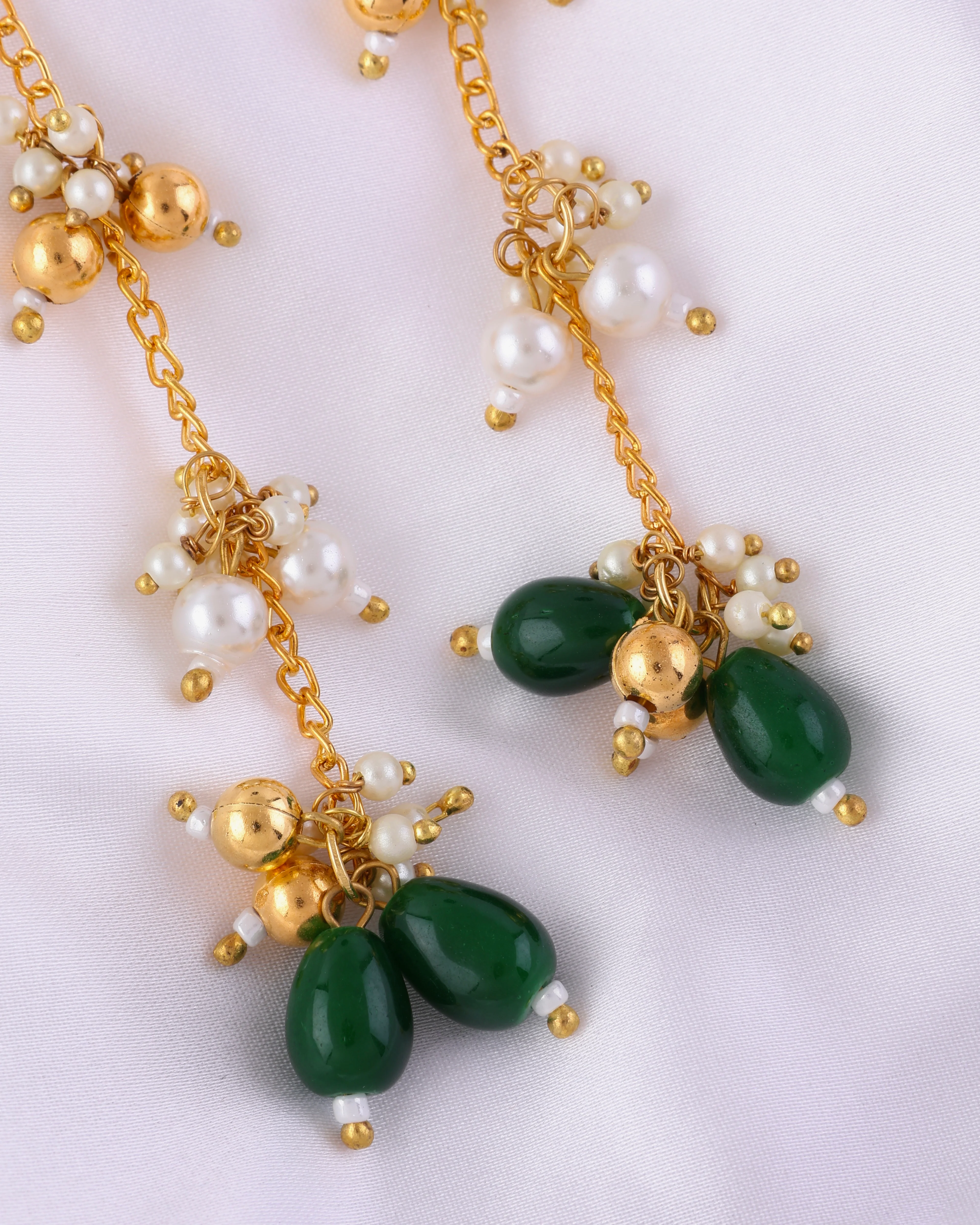 Green Aariz Kashmiri Look Earring - Image 4
