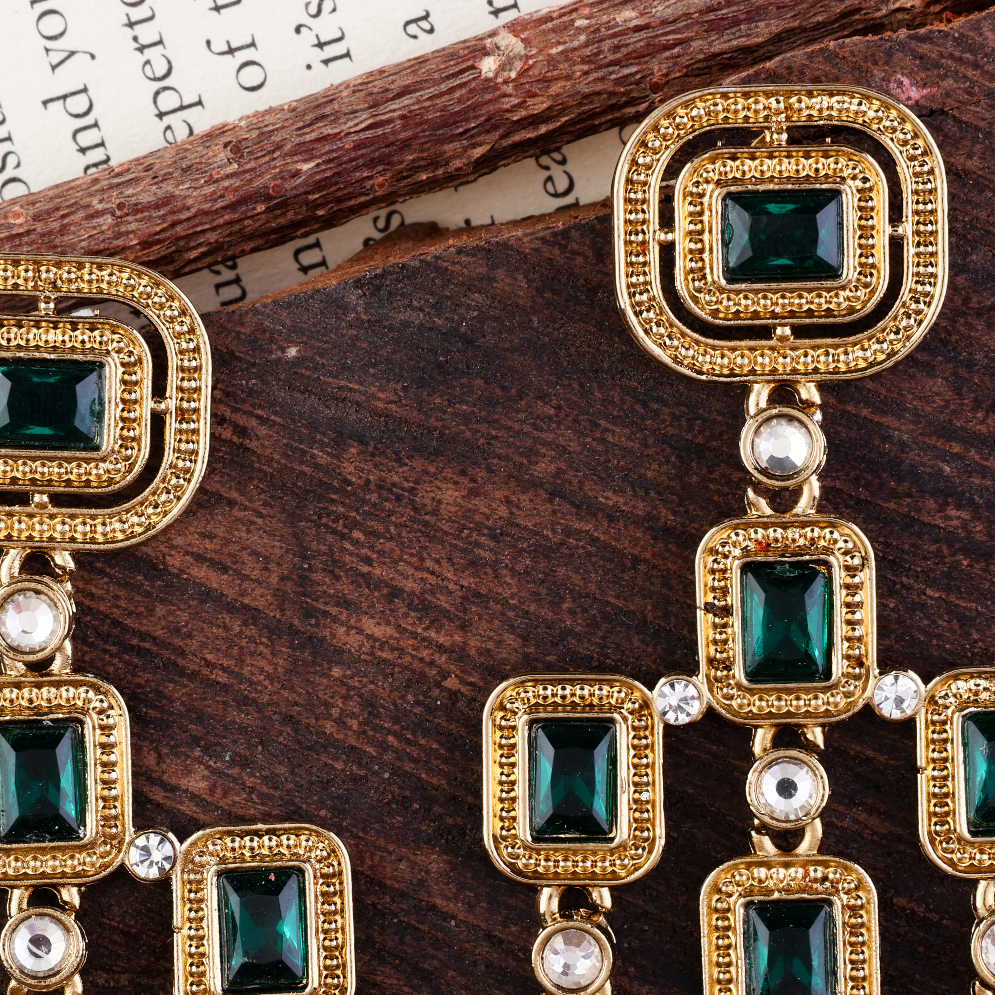 Green Anshita Gold Designer Earring - Image 4
