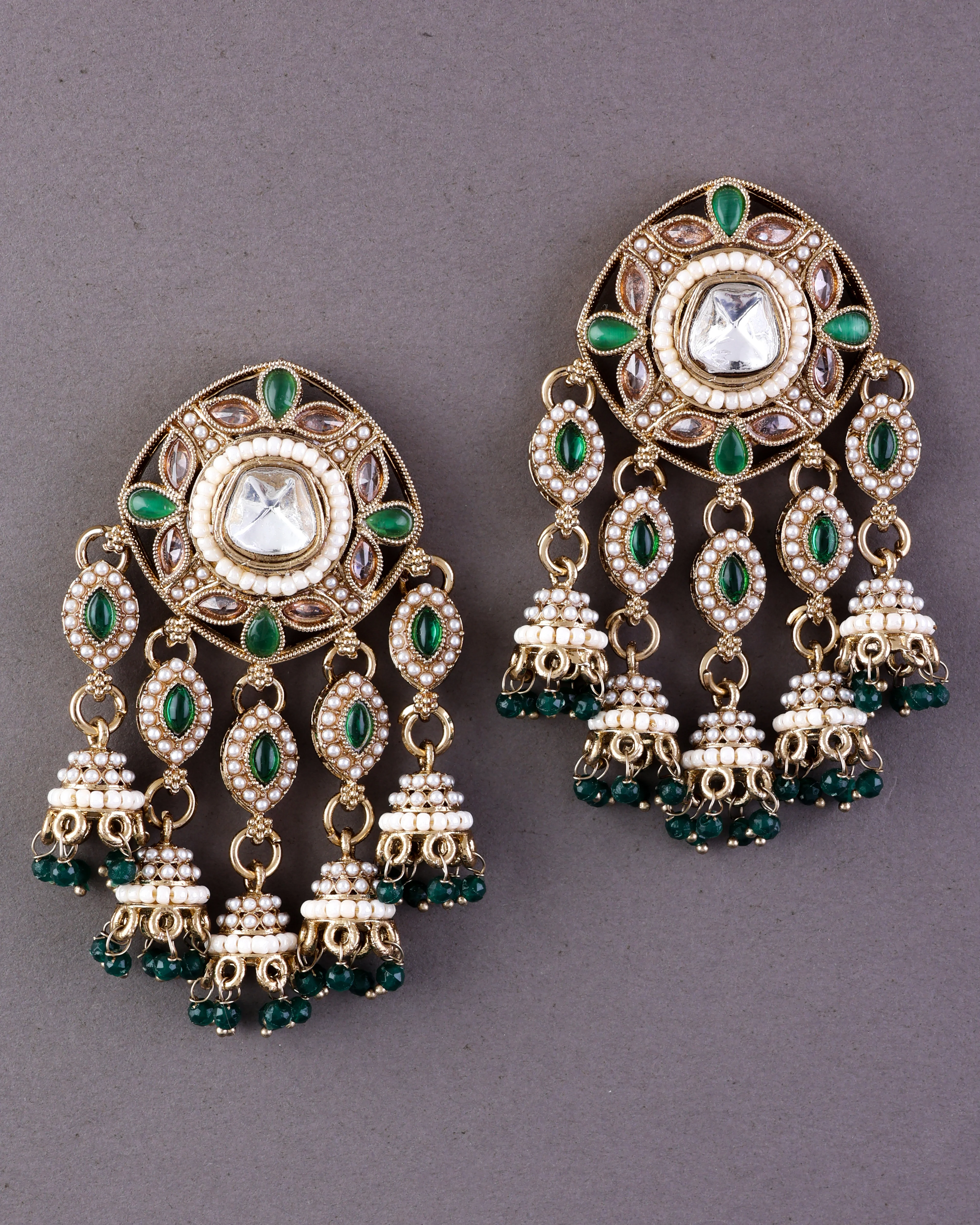 Green Mahnoor Designer Earring - Image 6