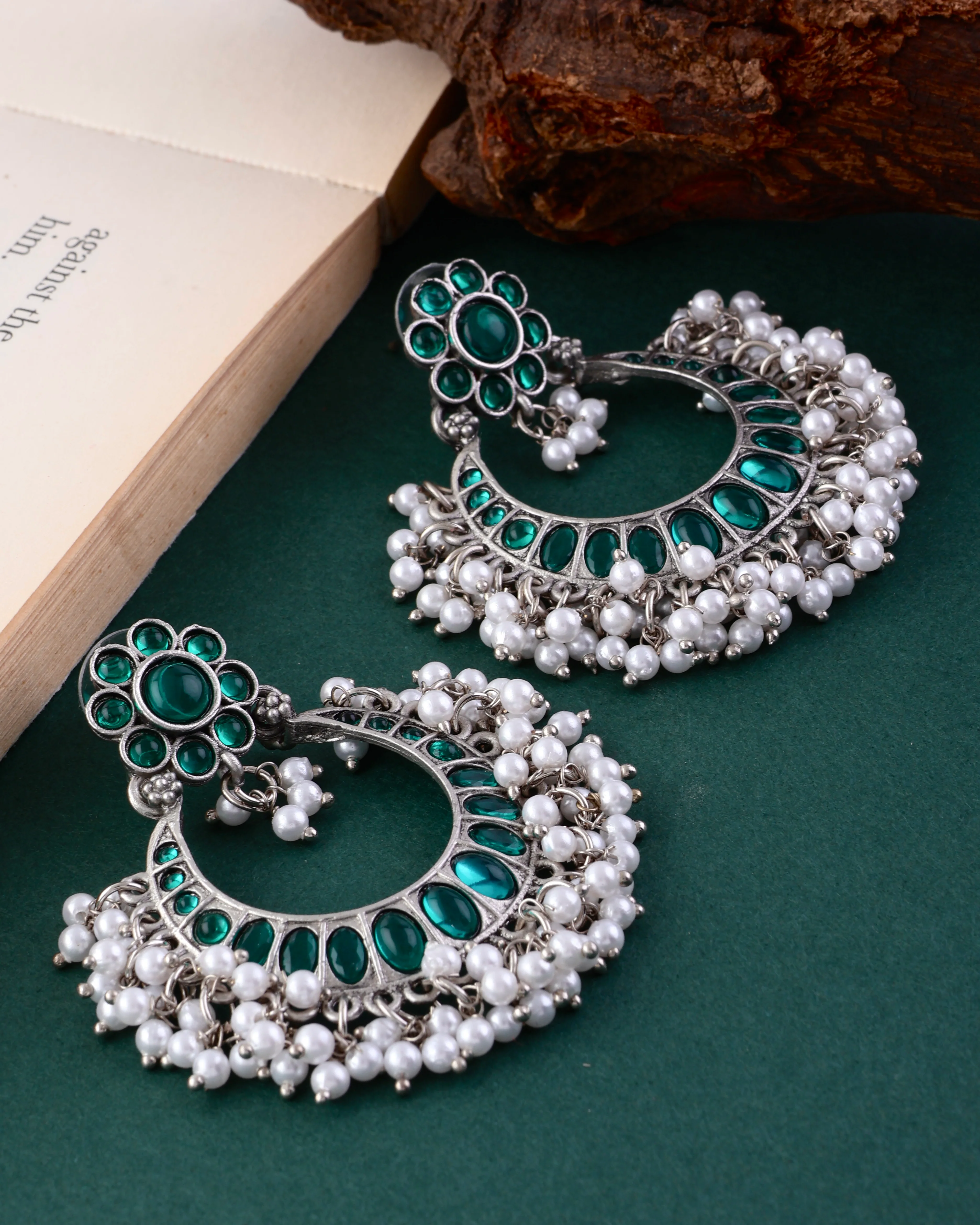 Green Saroj Earring - Image 2