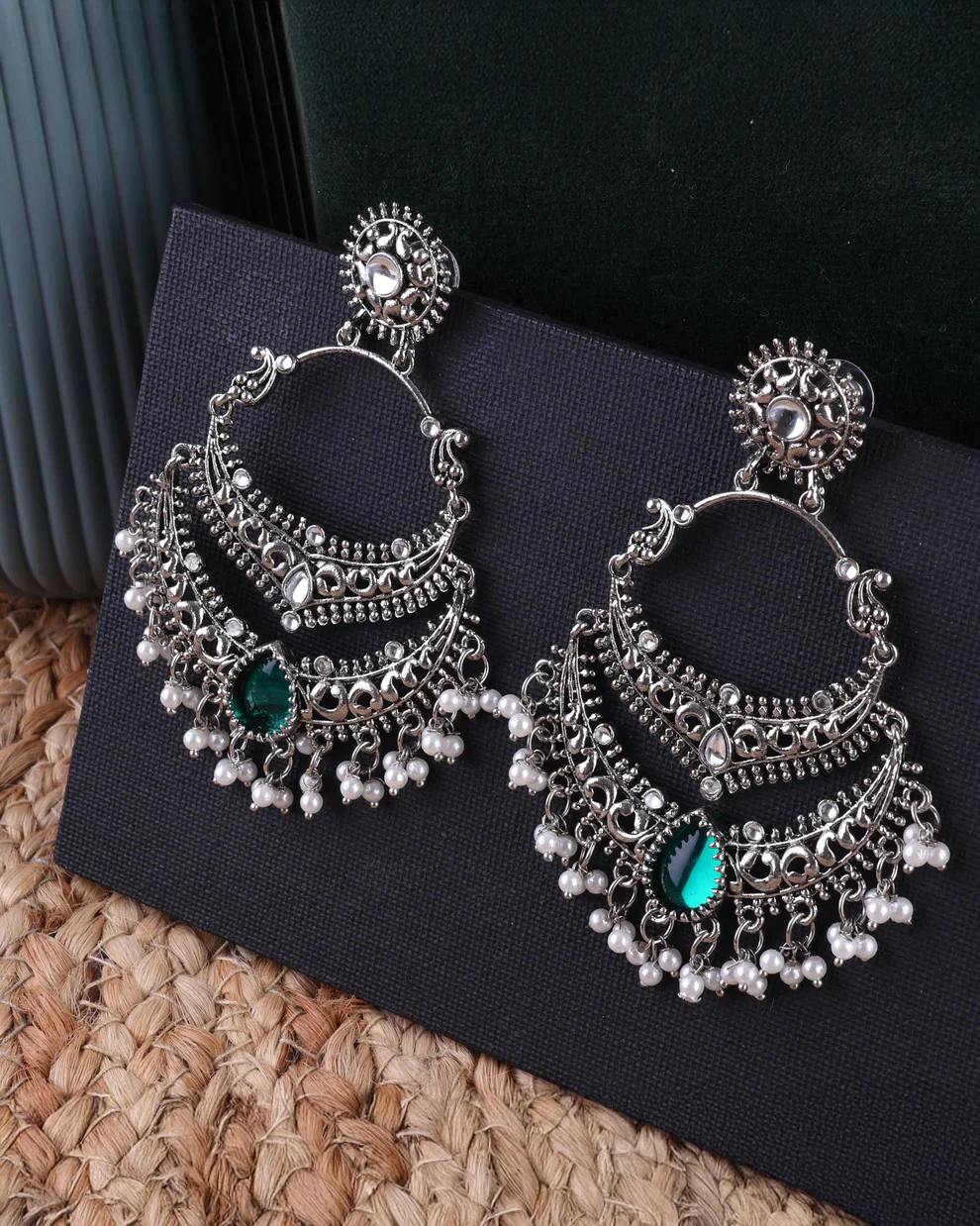 Green Vahini Boho Earring - Image 3