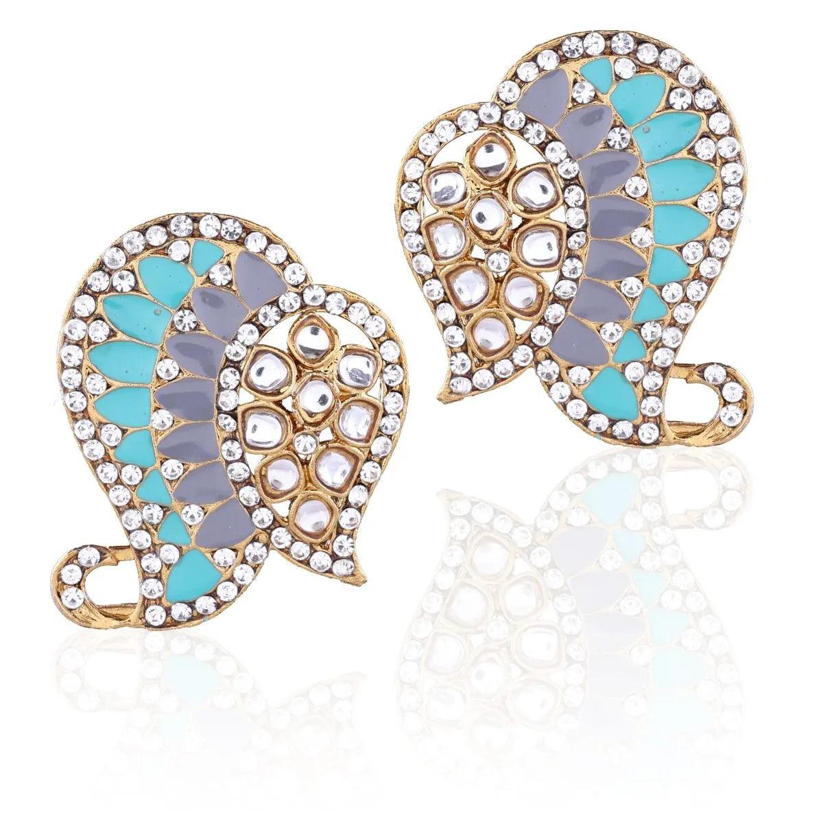 Grey Turquoise Urfi Stud - Image 5