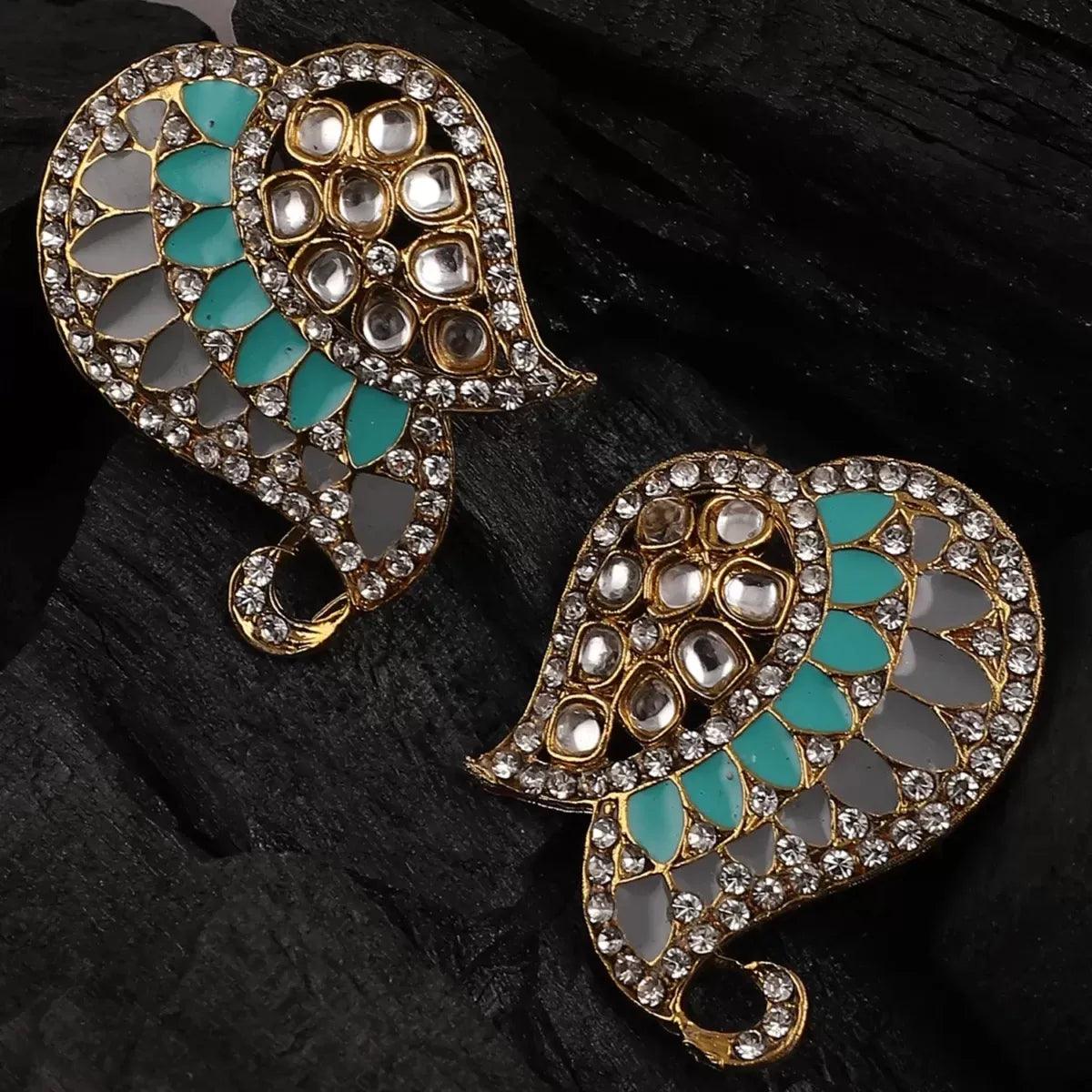Grey Turquoise Urfi Stud - Image 6