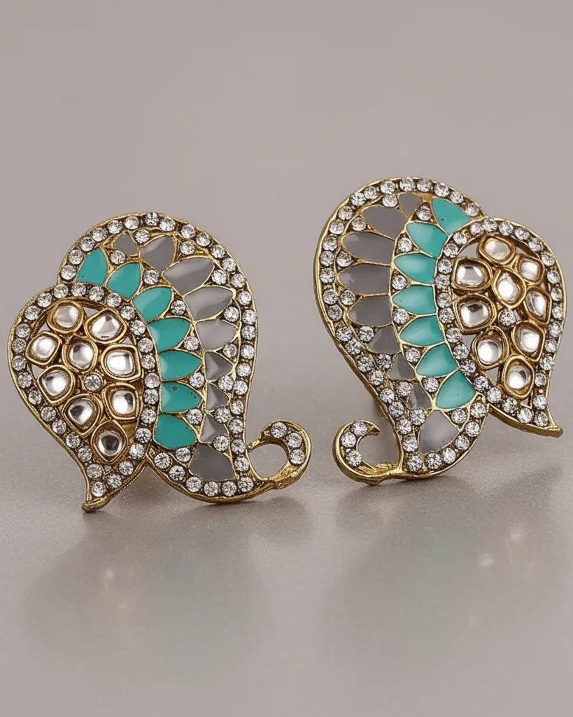 Grey Turquoise Urfi Stud - Image 8