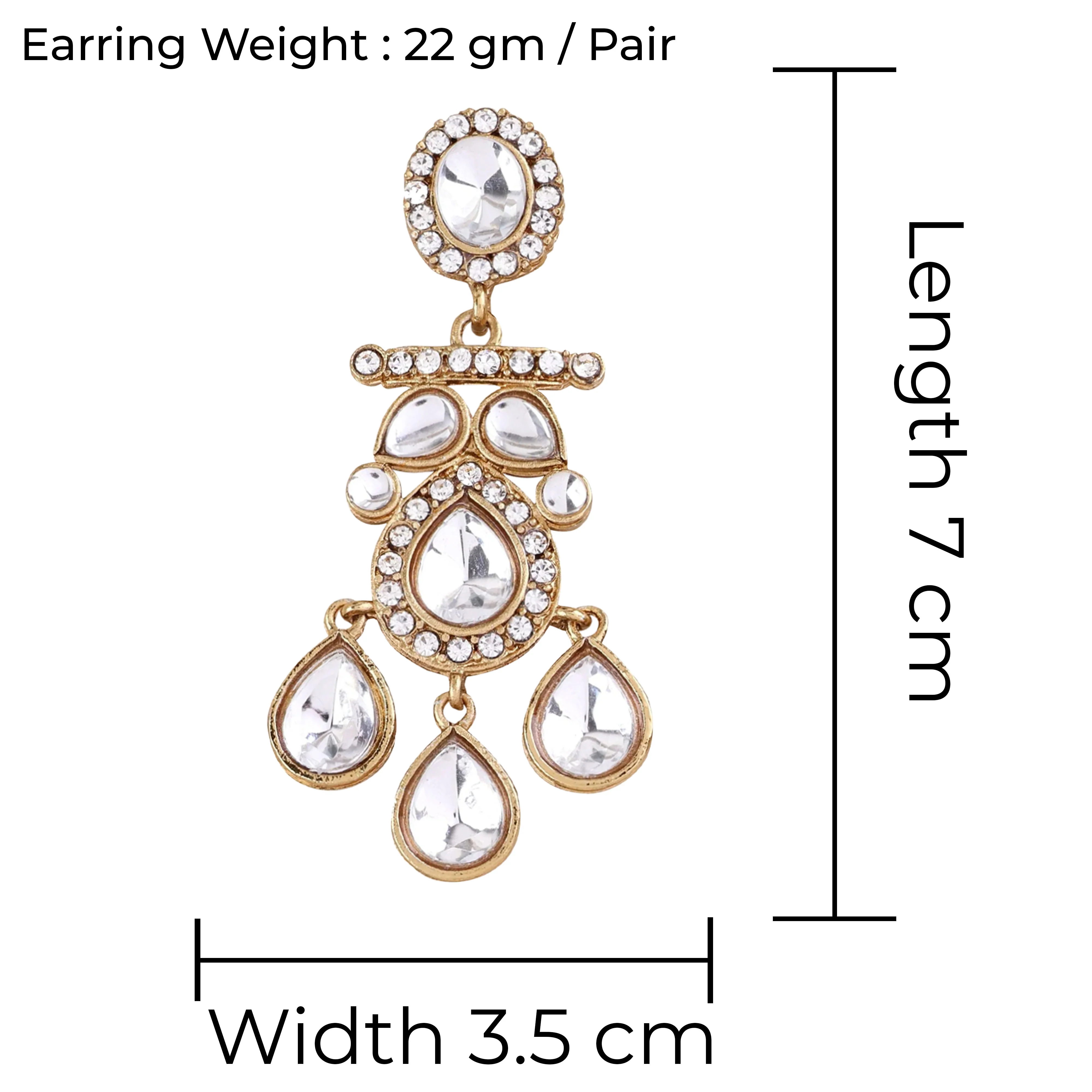 Jane Indo Western Necklace With Earrings - Image 14