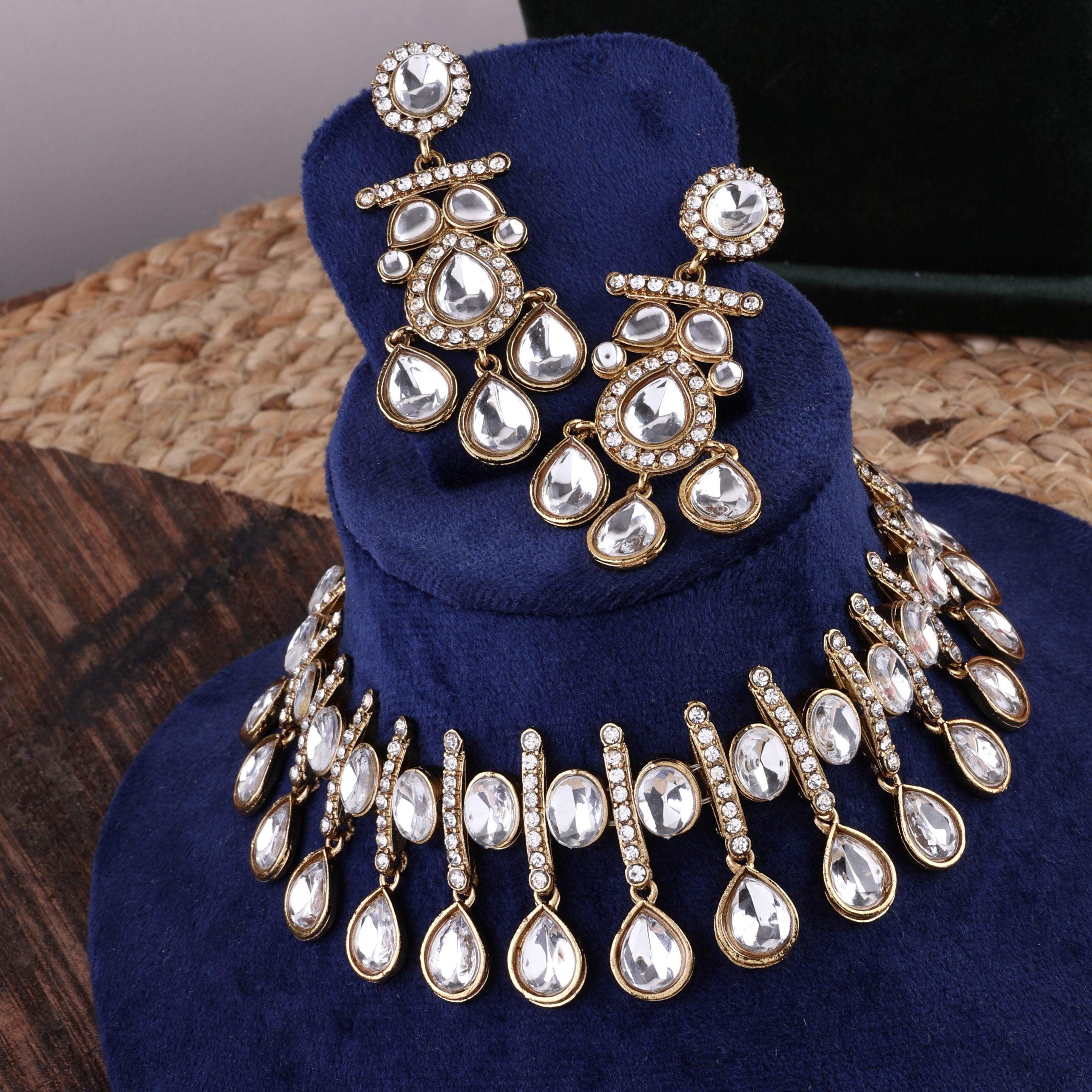Jane Indo Western Necklace With Earrings - Image 6
