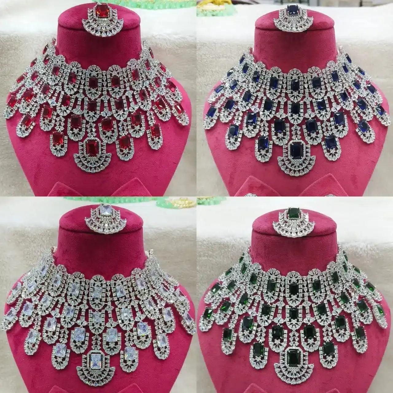 Kiara Advani American Diamond Necklace Set - Image 3