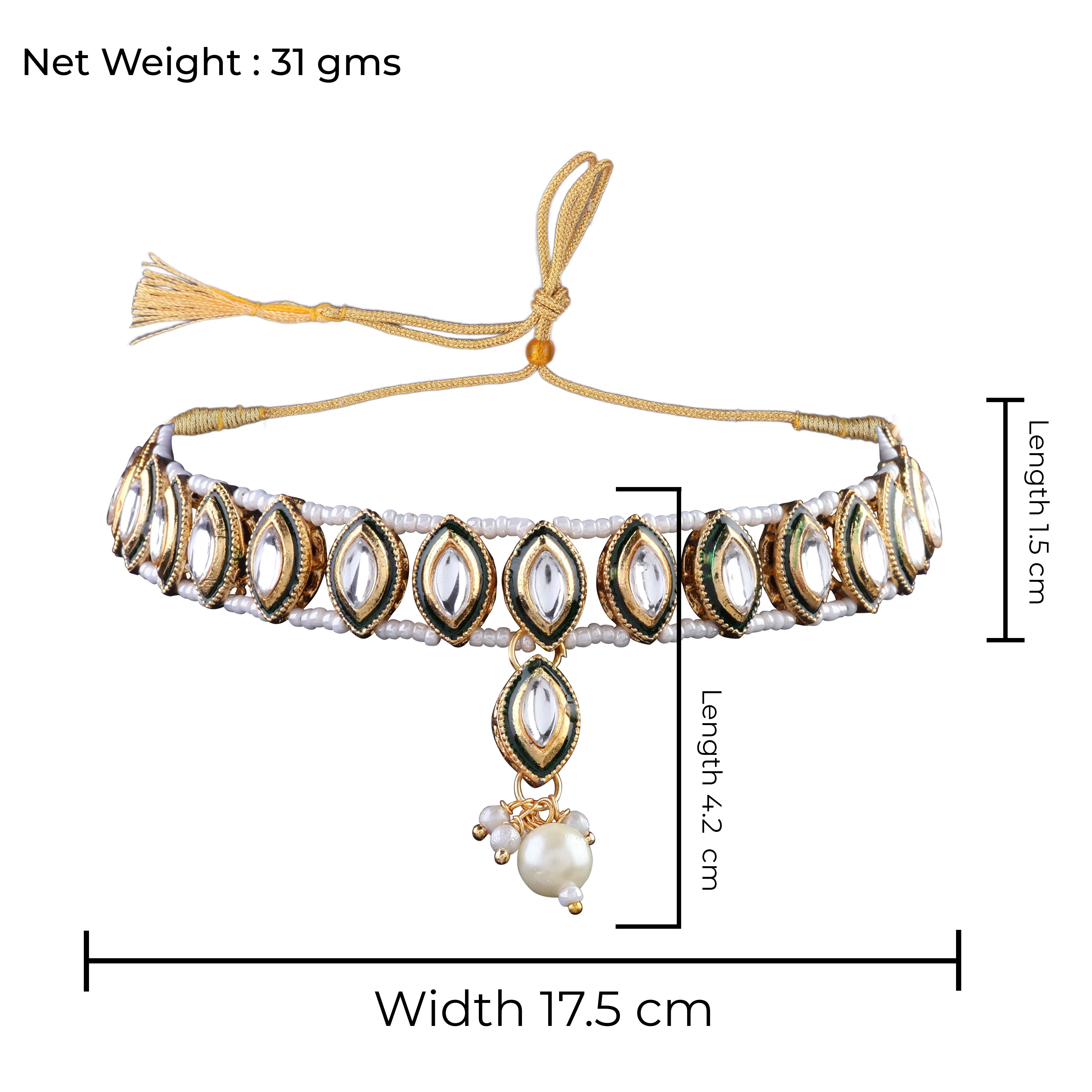 Lipika Necklace with Earring and Teeka Set - Image 9