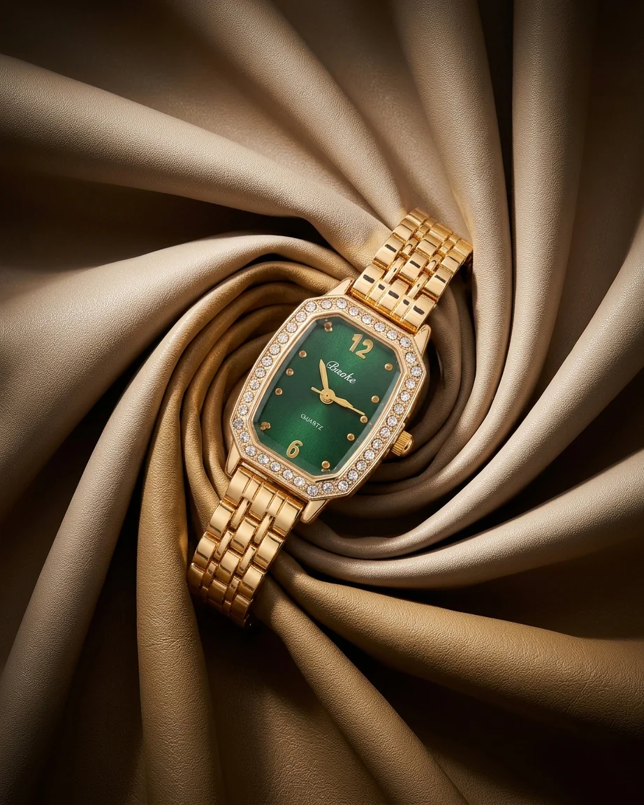Marcel Quartz Wrist Watch - Emerald Gold - Image 3