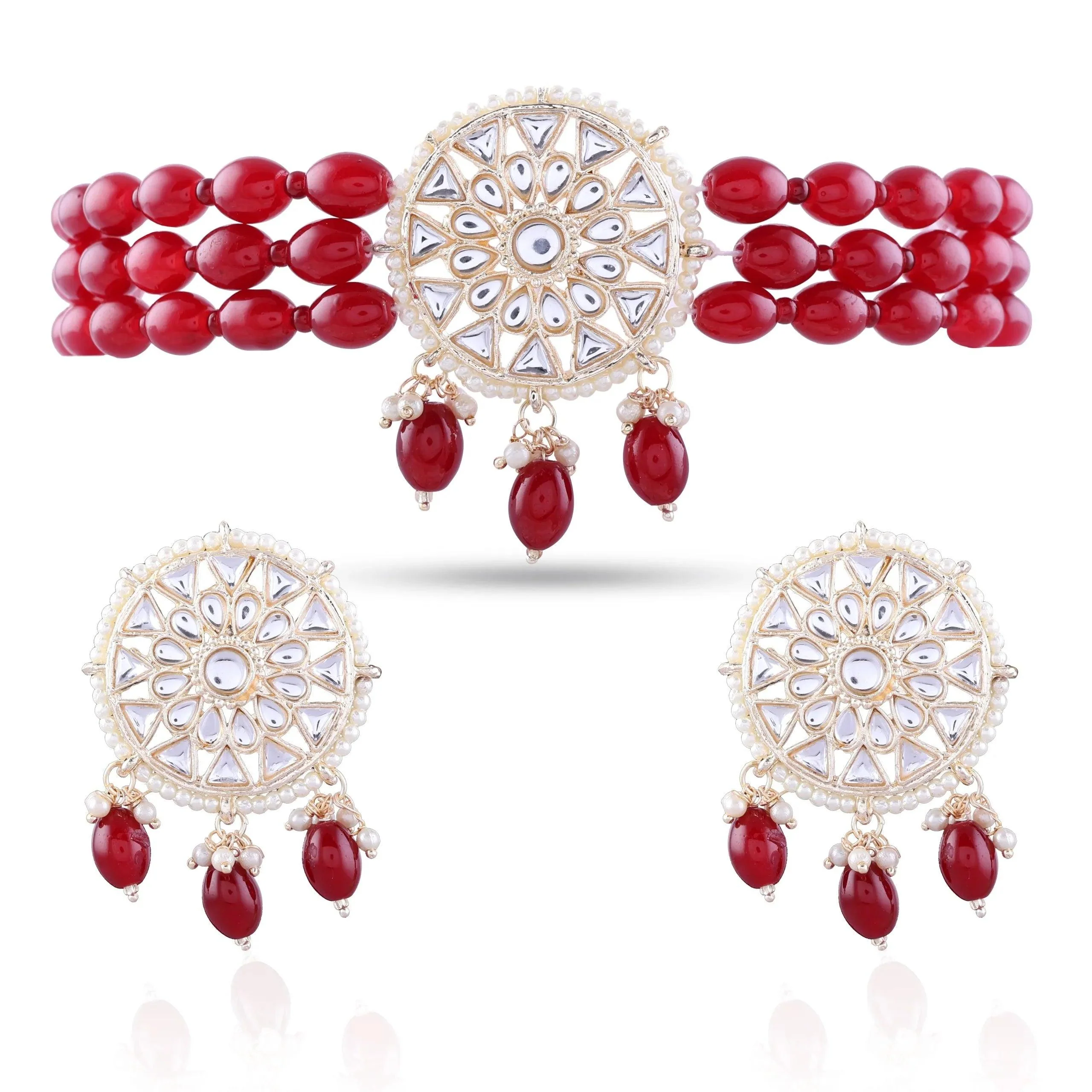 Maroon Arshi Choker Set - Image 4