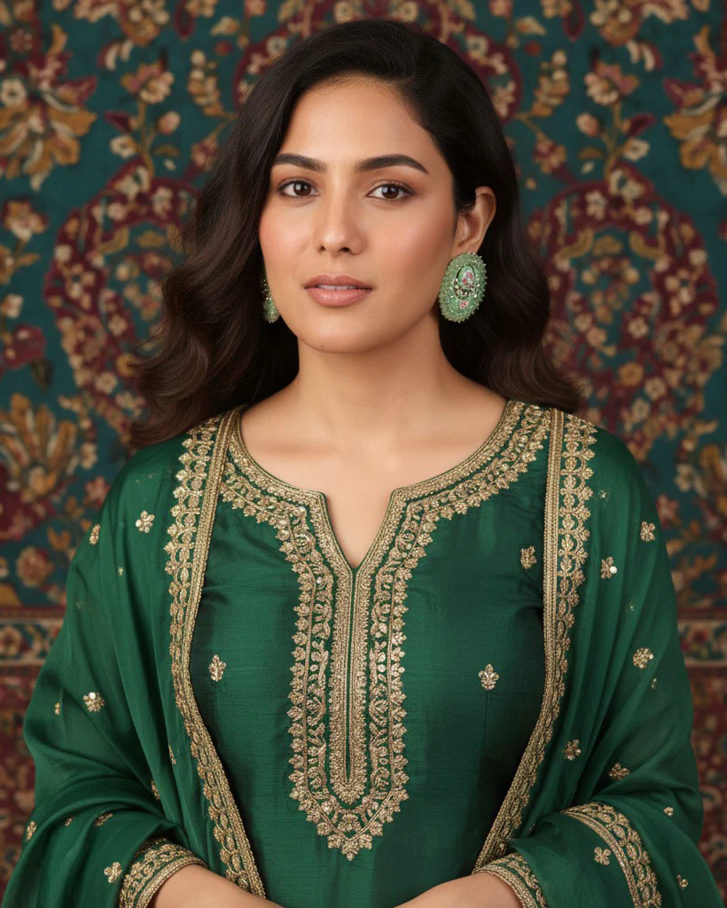 Mint Green Ashu Meena Stud - Image 4