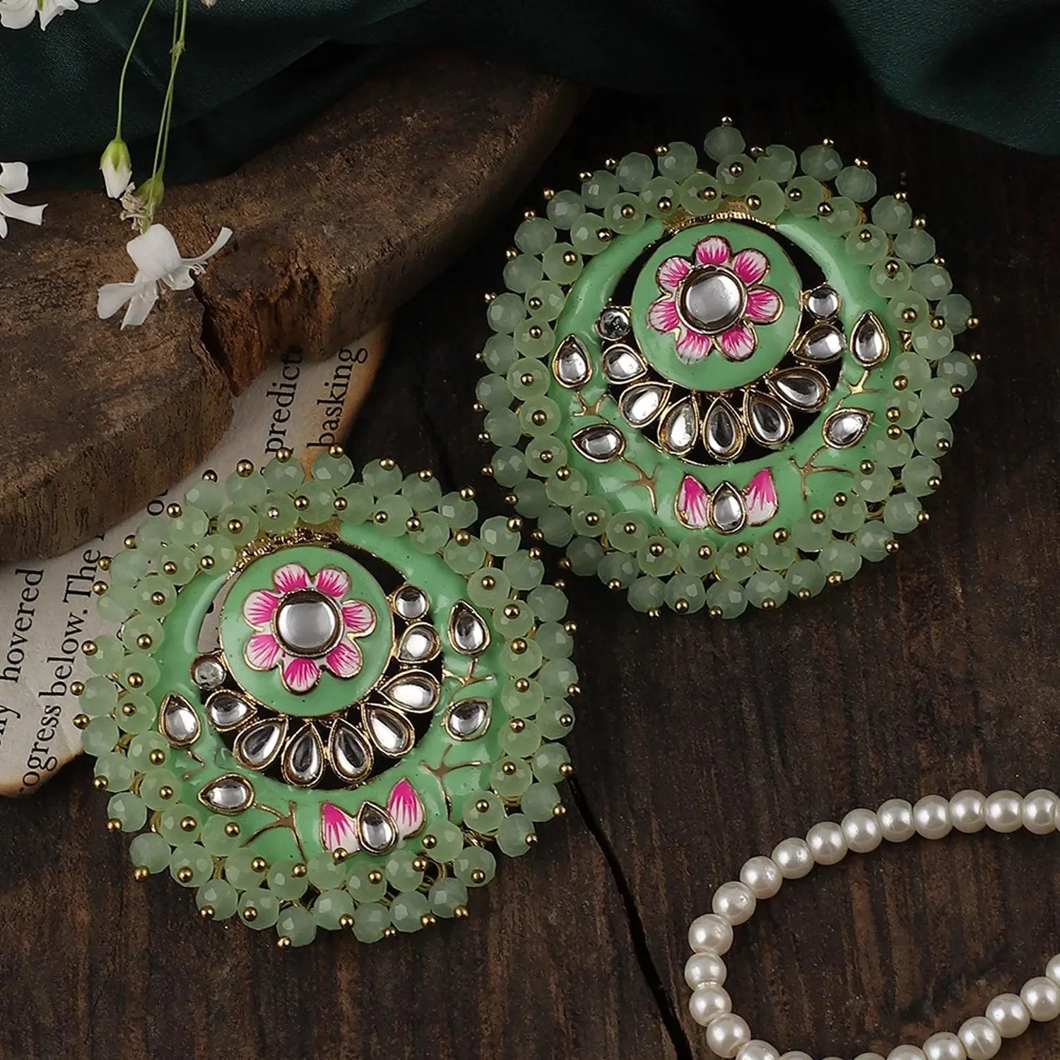 Mint Green Ashu Meena Stud - Image 6
