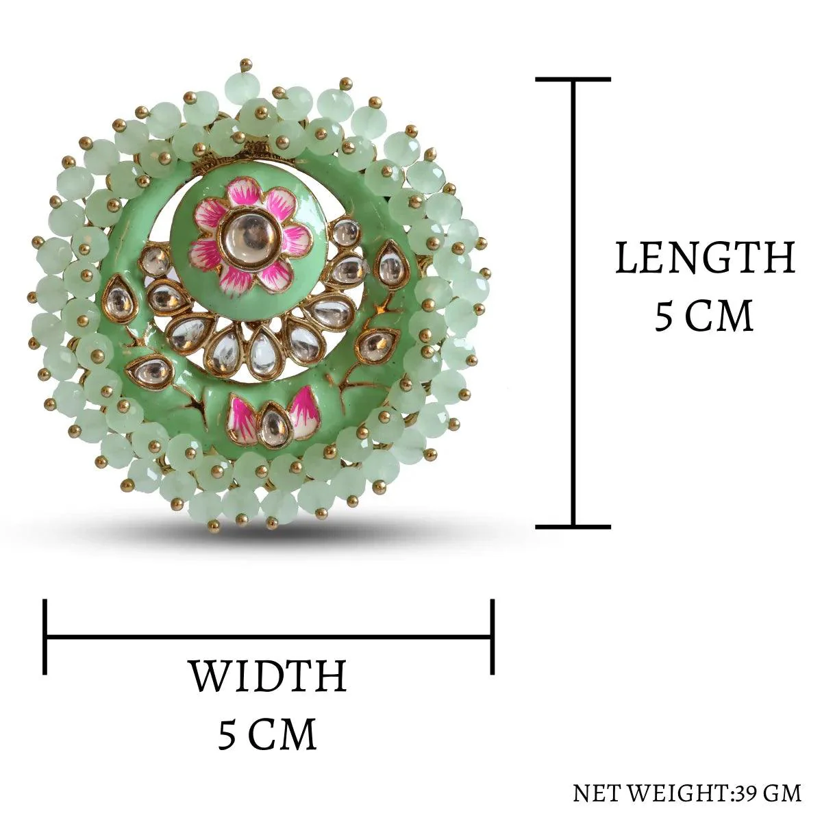 Mint Green Ashu Meena Stud - Image 9