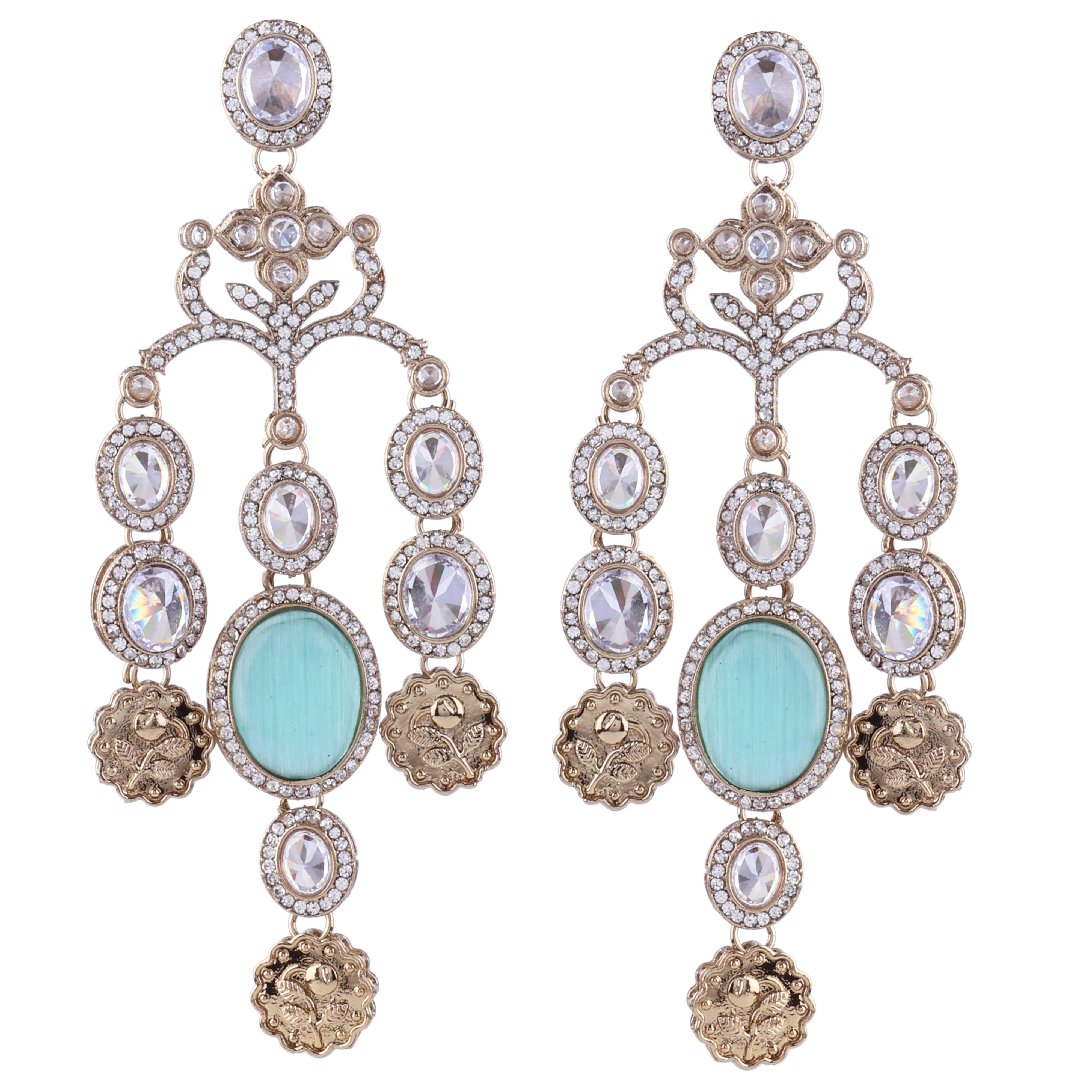 Mint Green Kiara Designer Earring - Image 3