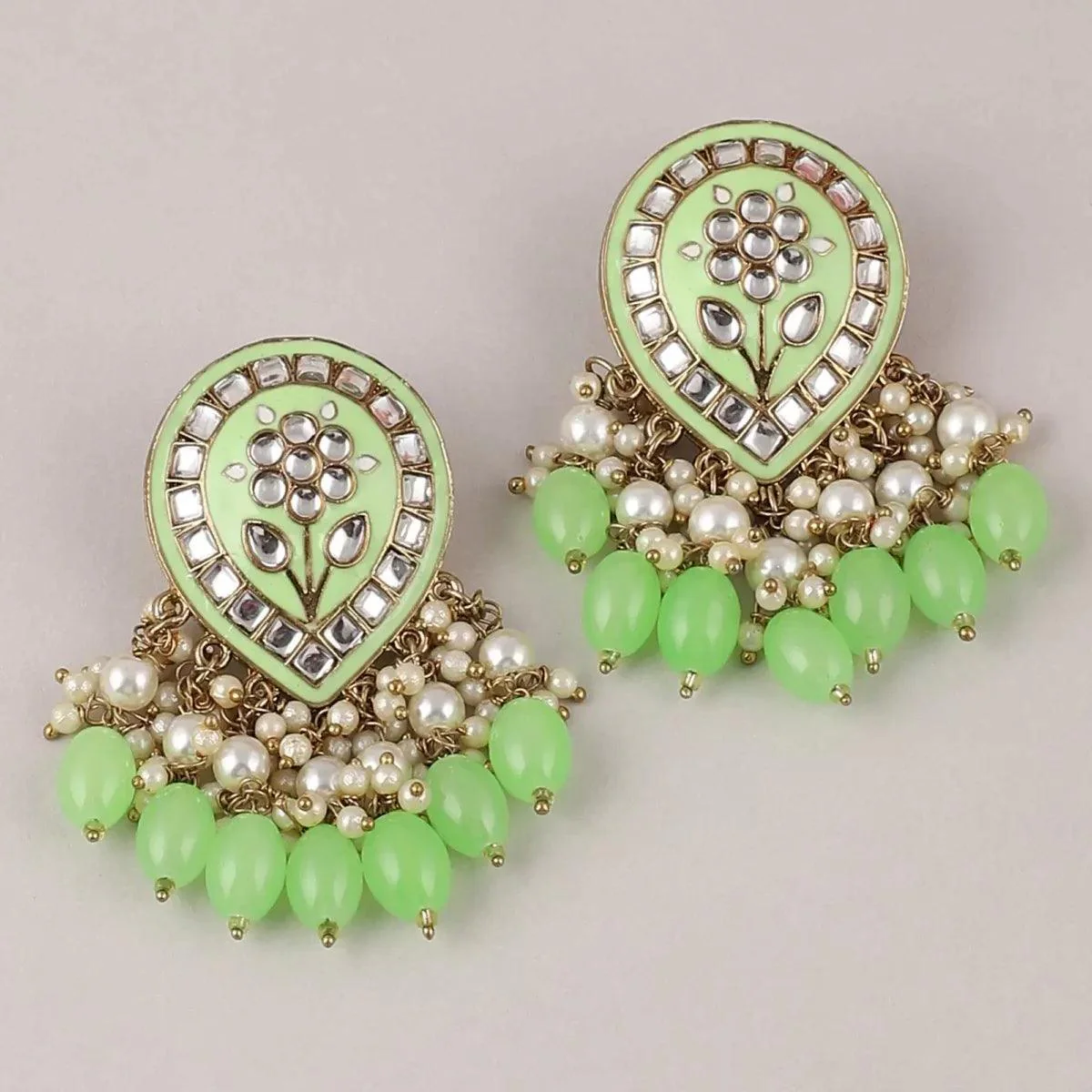 Mint Green Maitreyi Earring - Image 4