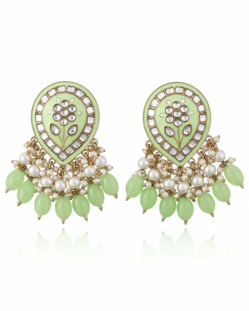 Mint Green Maitreyi Earring - Image 5