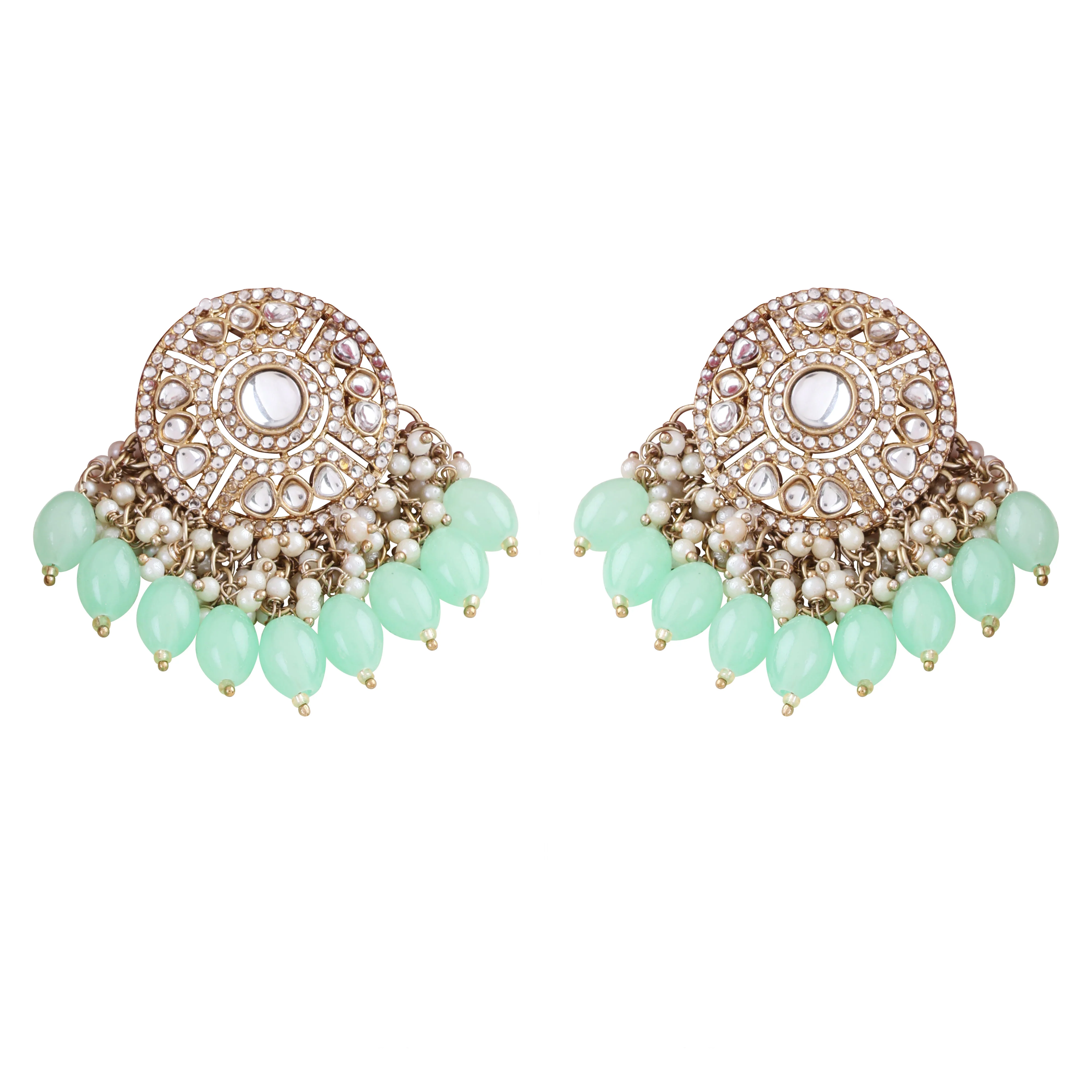 Mint Green Malti Earring - Image 6
