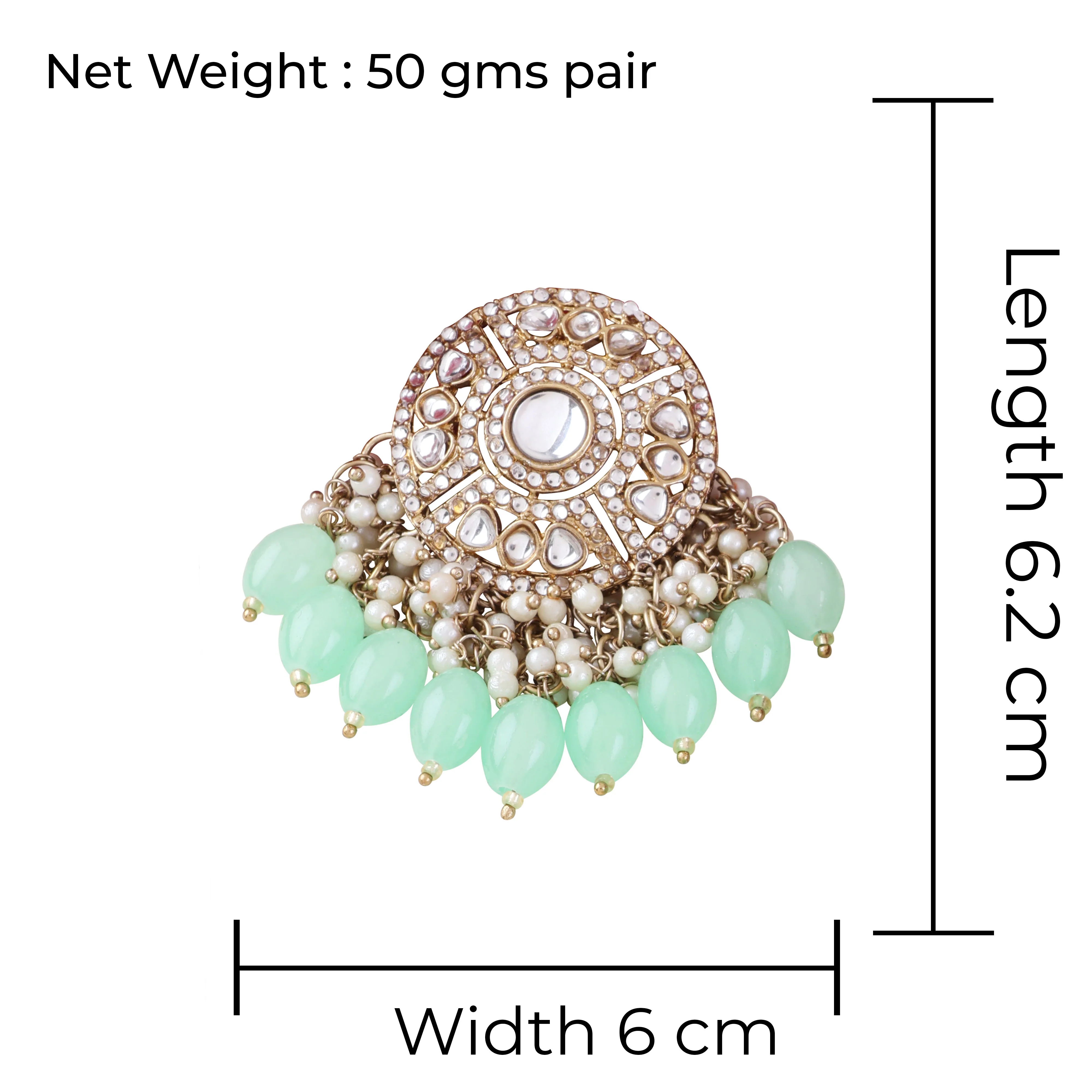 Mint Green Malti Earring - Image 7