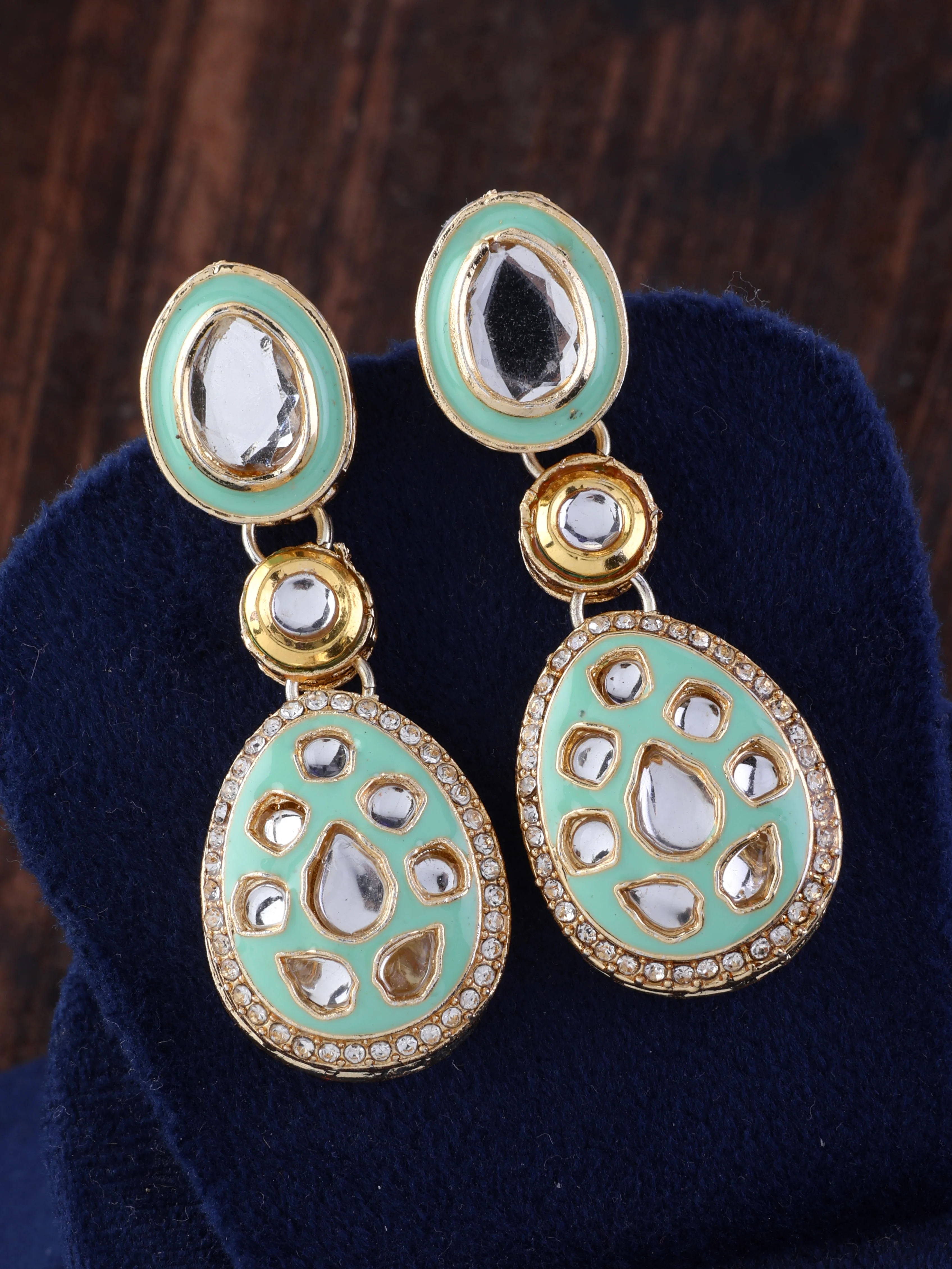Mint Kuvar Meenakari Earring - Image 2