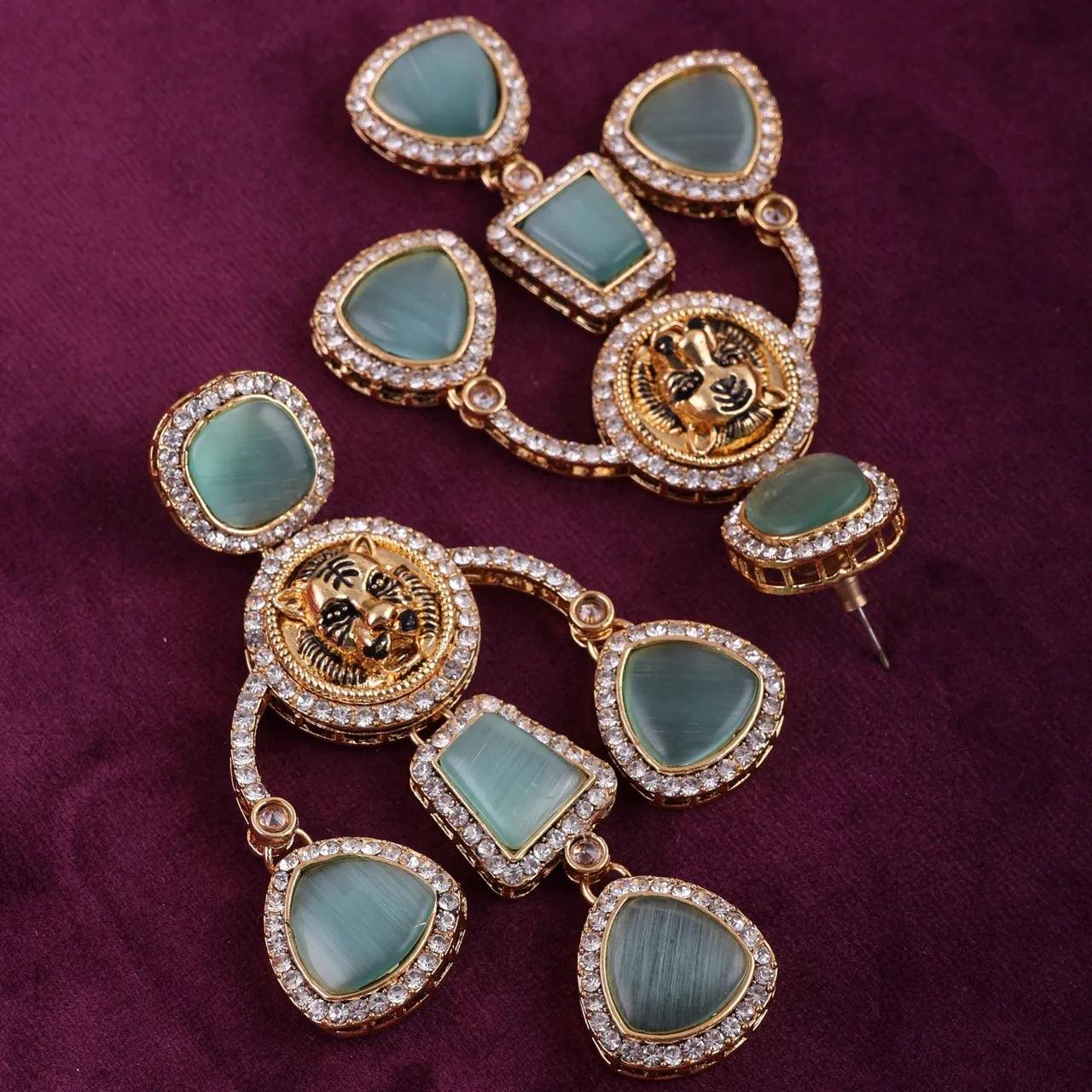 Anaya Mint Sabya Designer Earring - Image 5