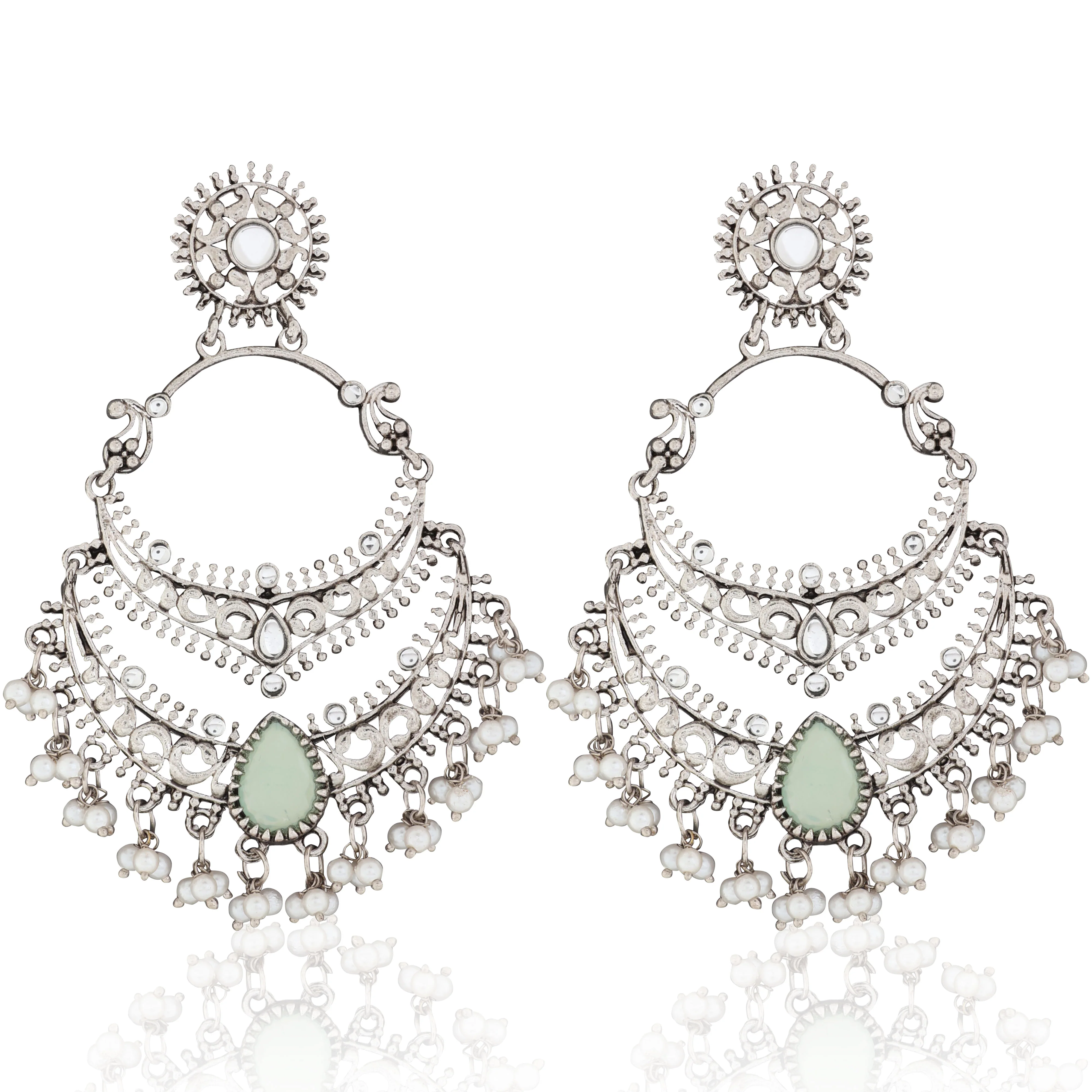 Mint Green Vahini Boho Earring - Image 7