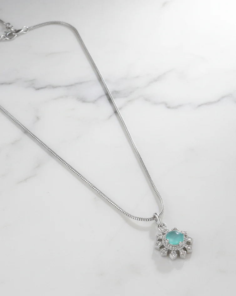 Mint Zeliana AD Pendant Necklace - Image 3