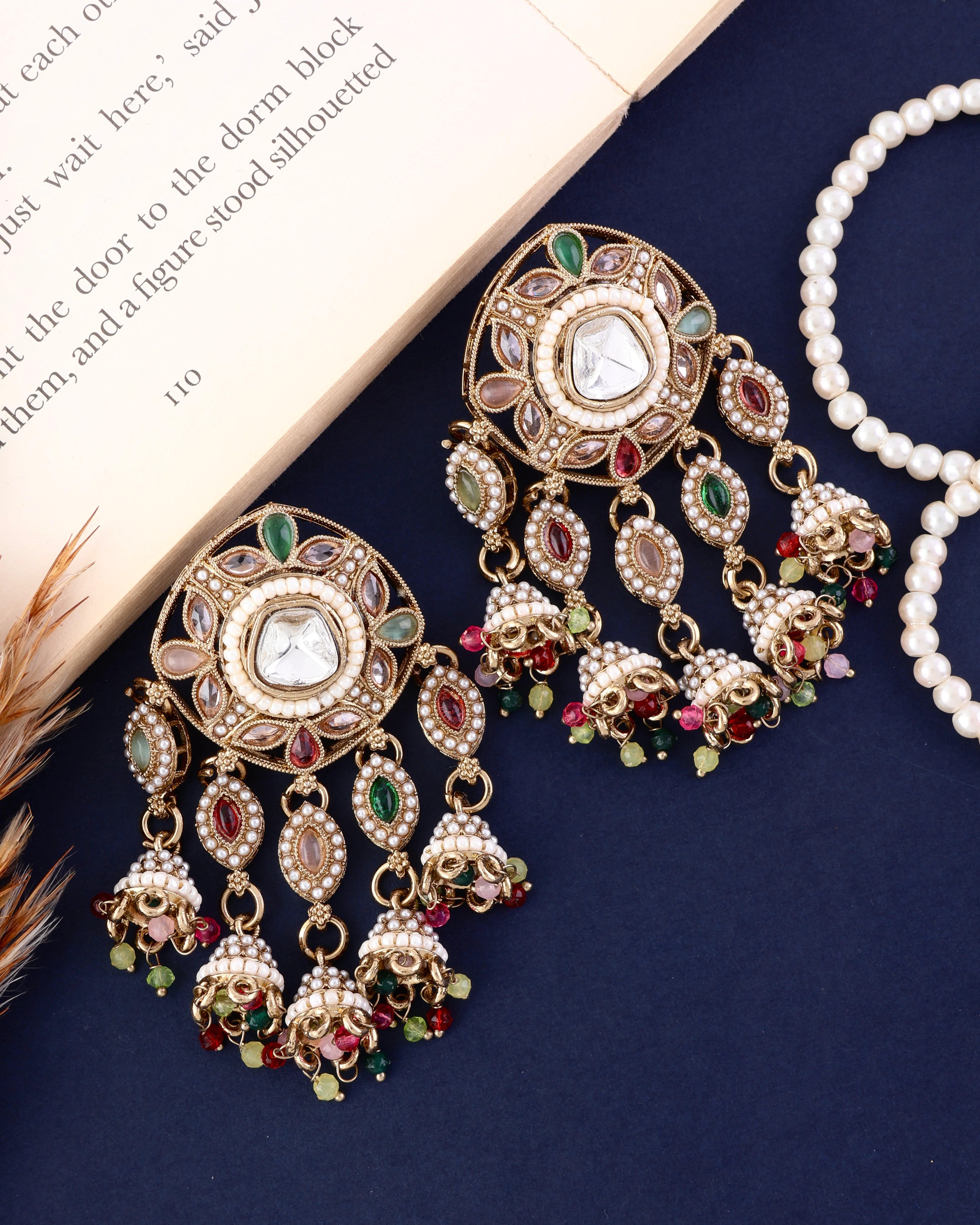 Multi Mahnoor Designer Earring - Image 3