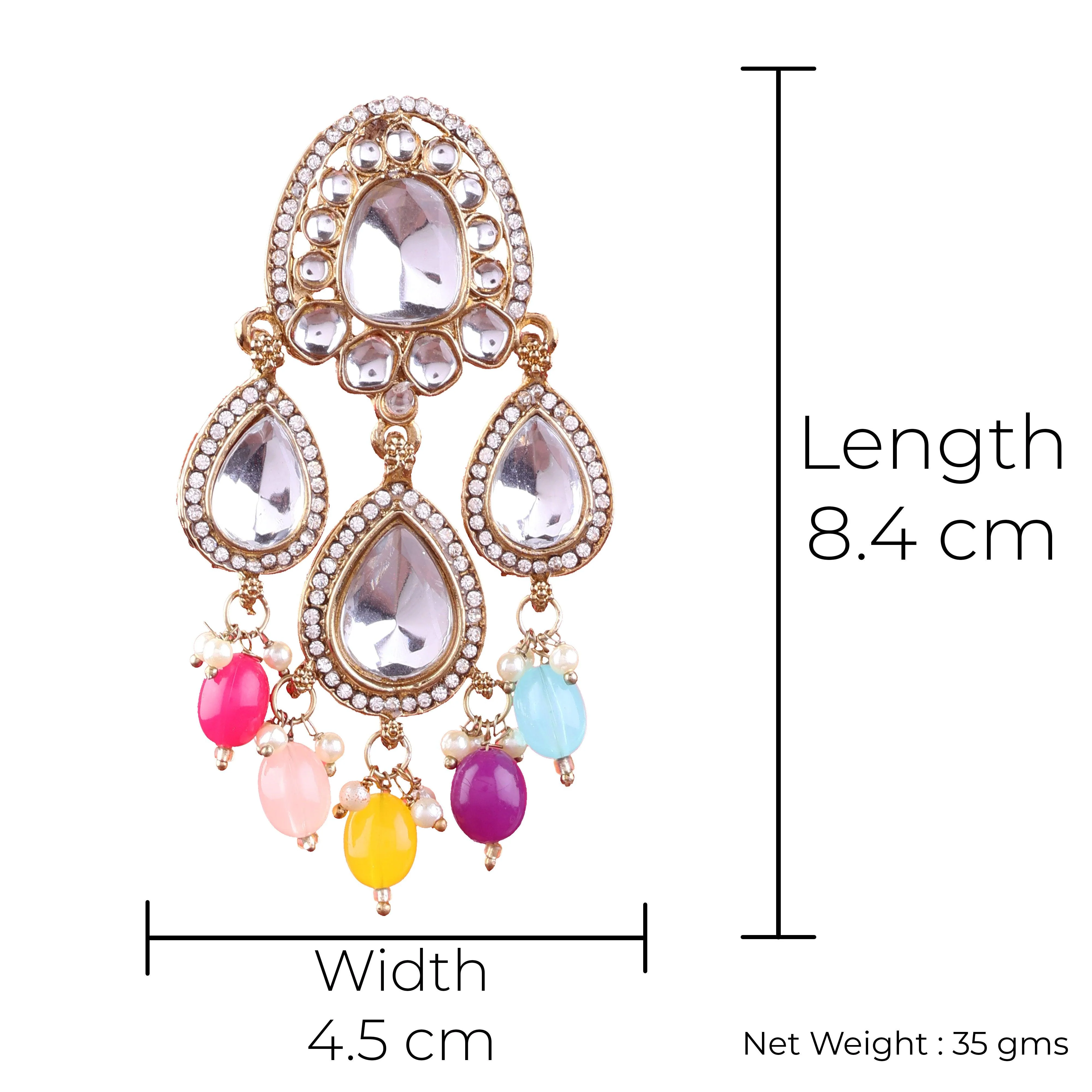 Multi Preet Designer Chandbali - Image 7