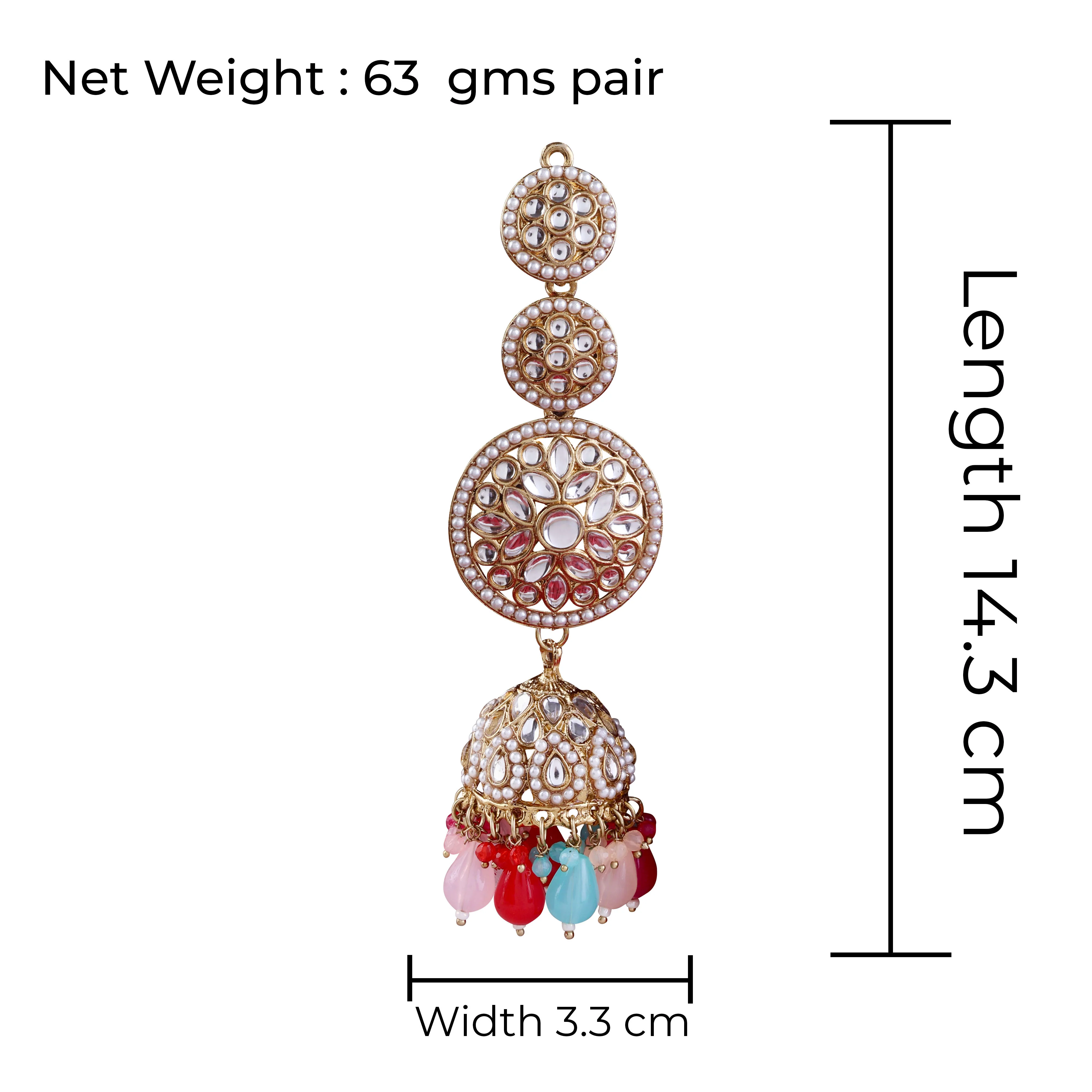 Multi Rukhsar Statement Jhumka - Image 6