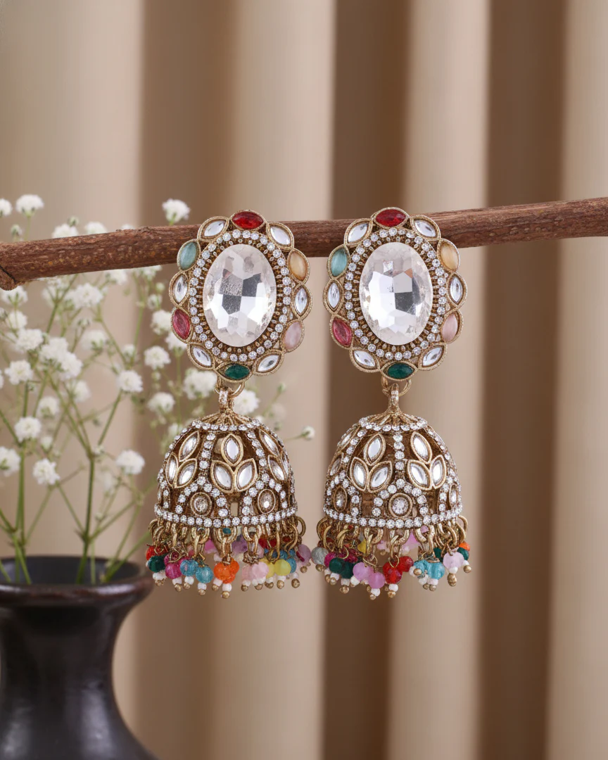 Multi Seher Premium Jhumki Earring - Image 3