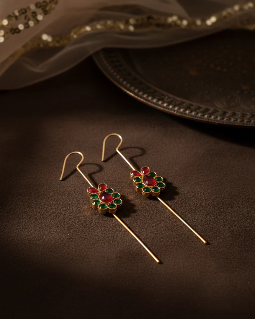 Multi Tushika Designer Ear-cuff Earring - Image 4